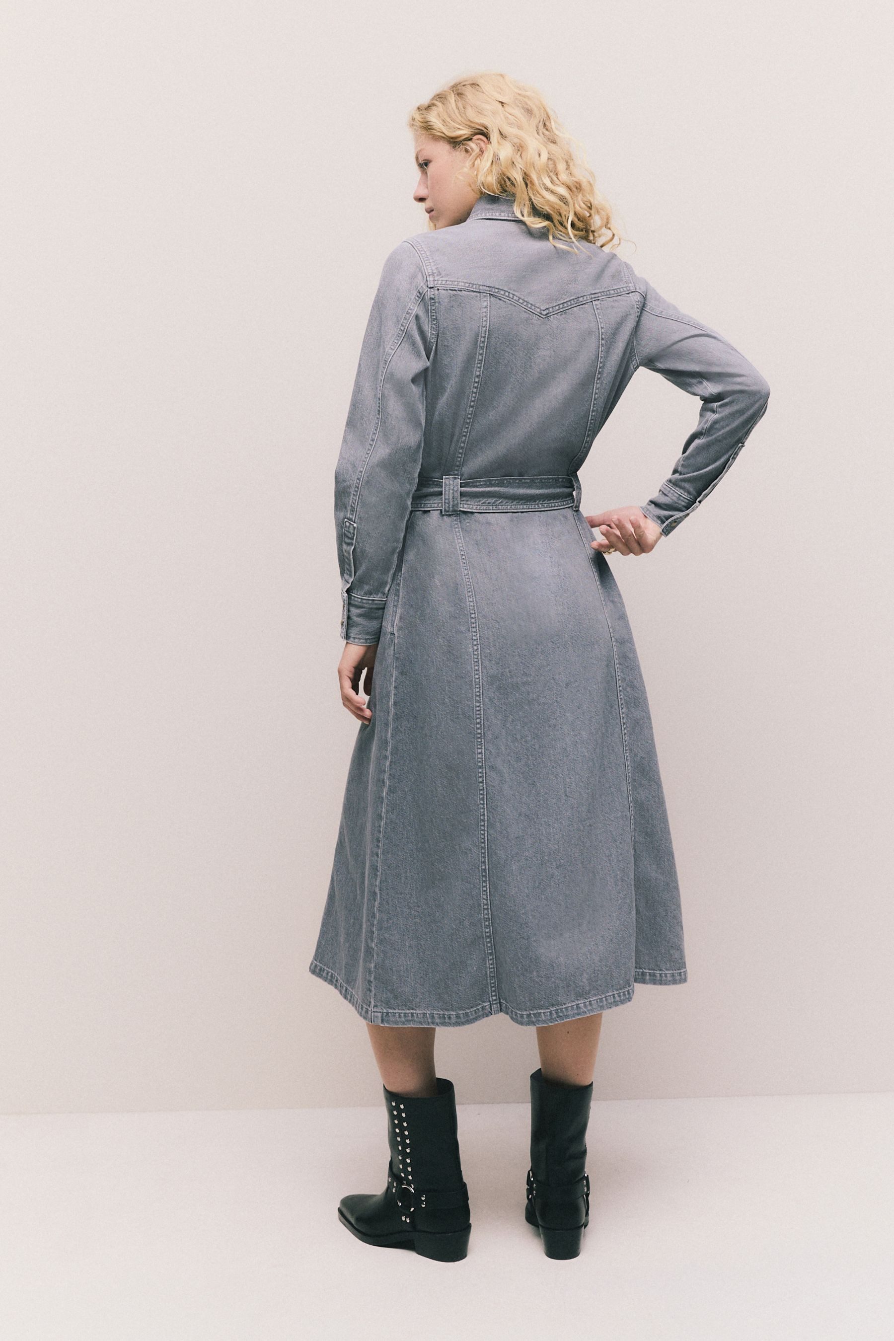 Next Midikleid Maxihemdkleid aus Denim (1-tlg) günstig online kaufen