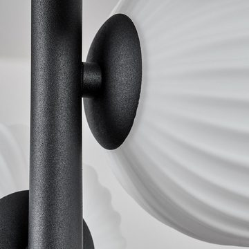 hofstein Deckenleuchte Deckenlampe aus Metall/Riffelglas in Schwarz/Weiß, ohne Leuchtmittel, moderne Leuchte mit Glasschirmen (12 cm), 4 x G9, ohne Leuchtmittel