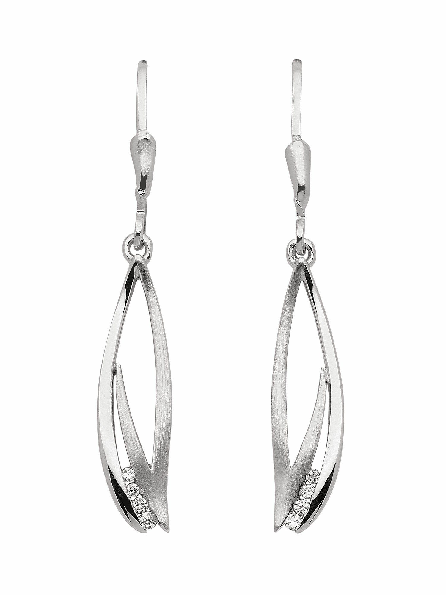 Damen Schmuck Adelia´s Paar Ohrhänger 1 Paar 925 Silber Ohrringe / Ohrhänger mit Zirkonia, 925 Sterling Silber Silberschmuck für