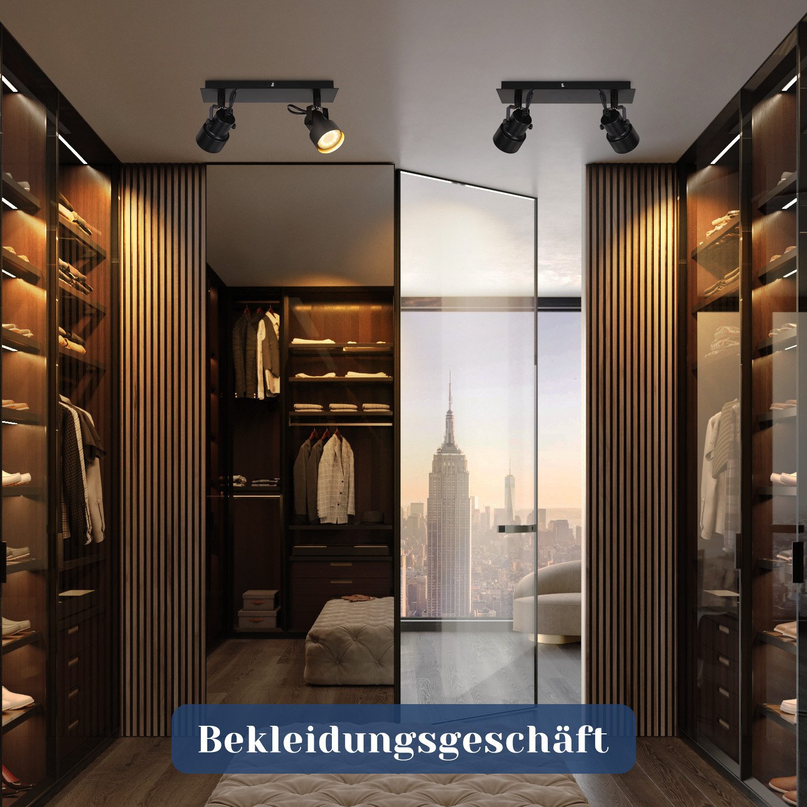 ZMH Deckenstrahler Schwarz - Vintage GU10 günstig online kaufen