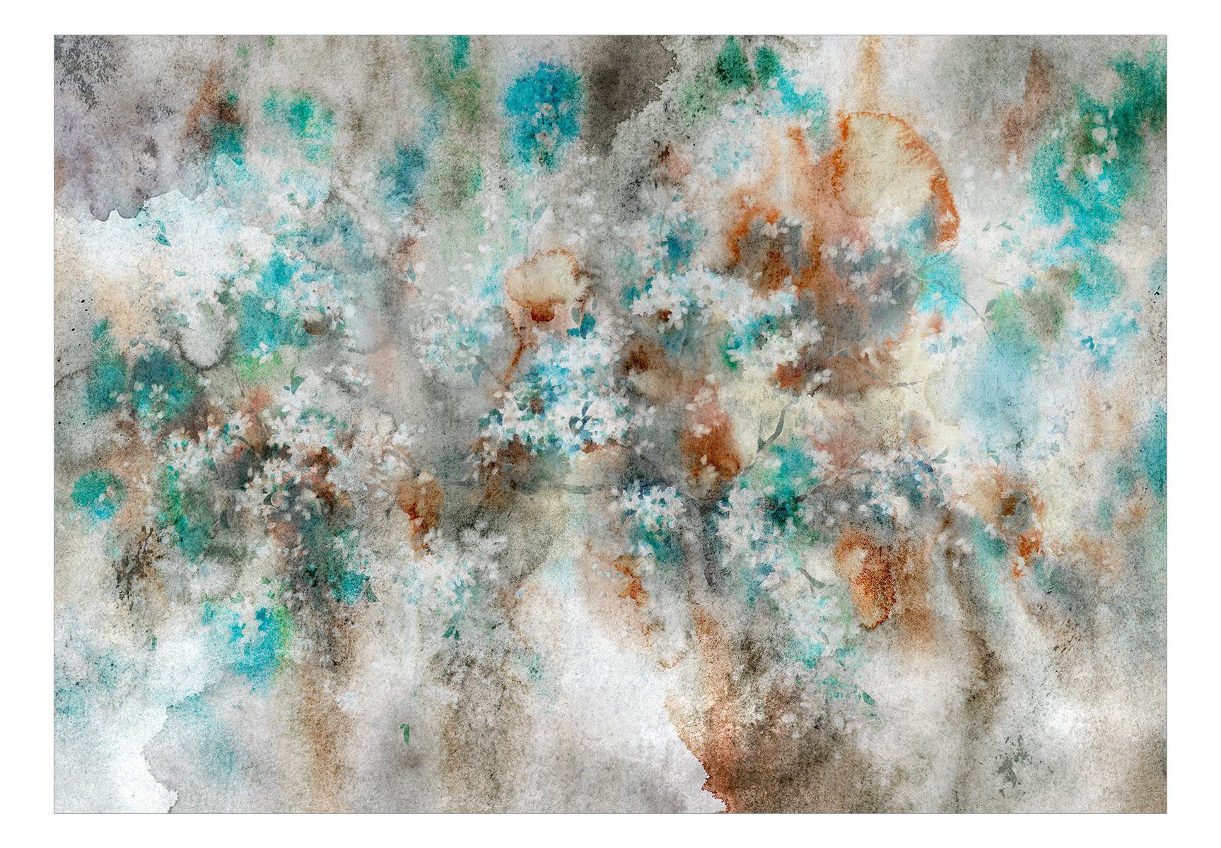 0.98x0.7 lichtbeständige Watercolor KUNSTLOFT Nebula matt, m, Vliestapete Design Tapete