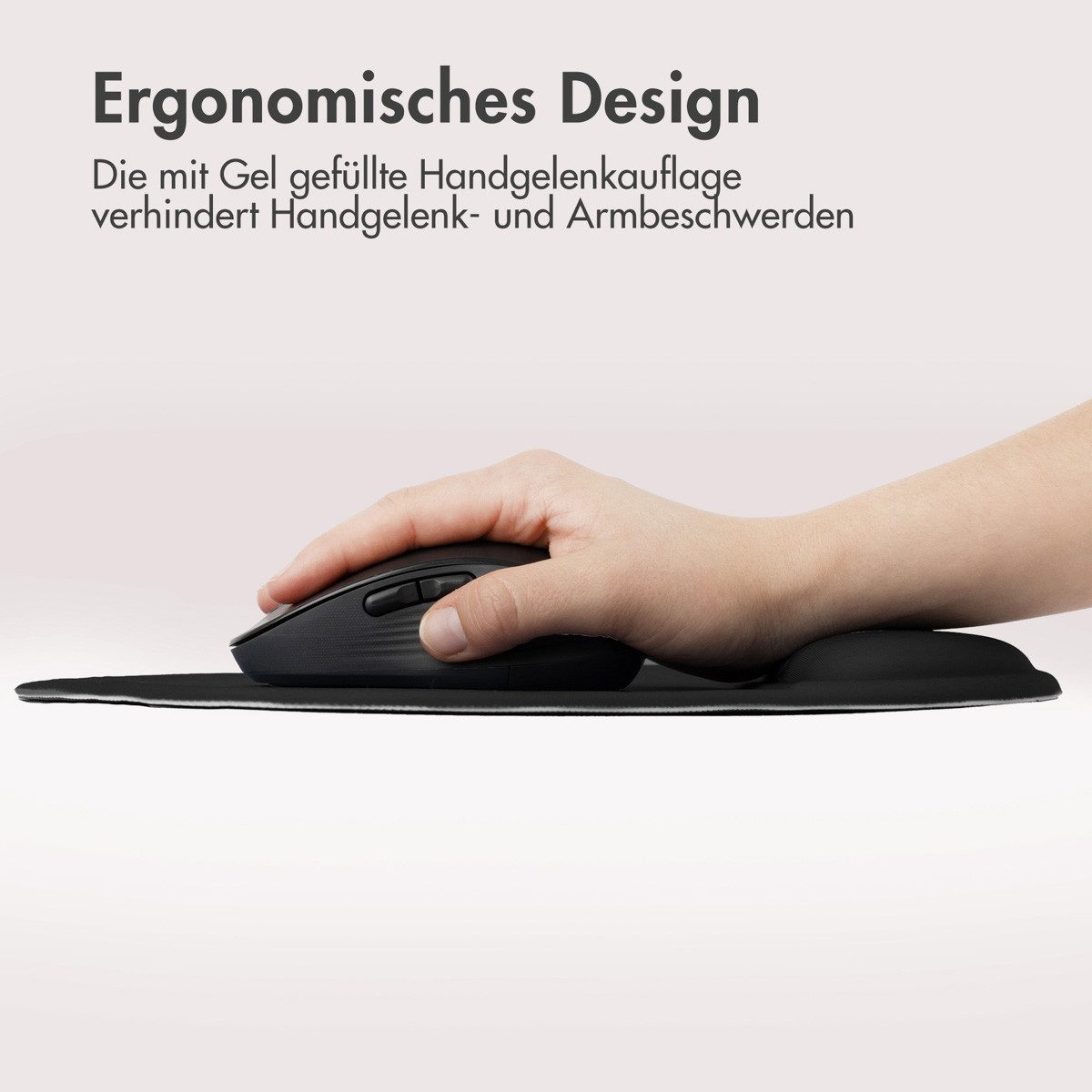 imoshion Mauspad imoshion Ergonomisches Mauspad - Mauspad mit Handgelenkstütze - 30 x 2 (1-St)