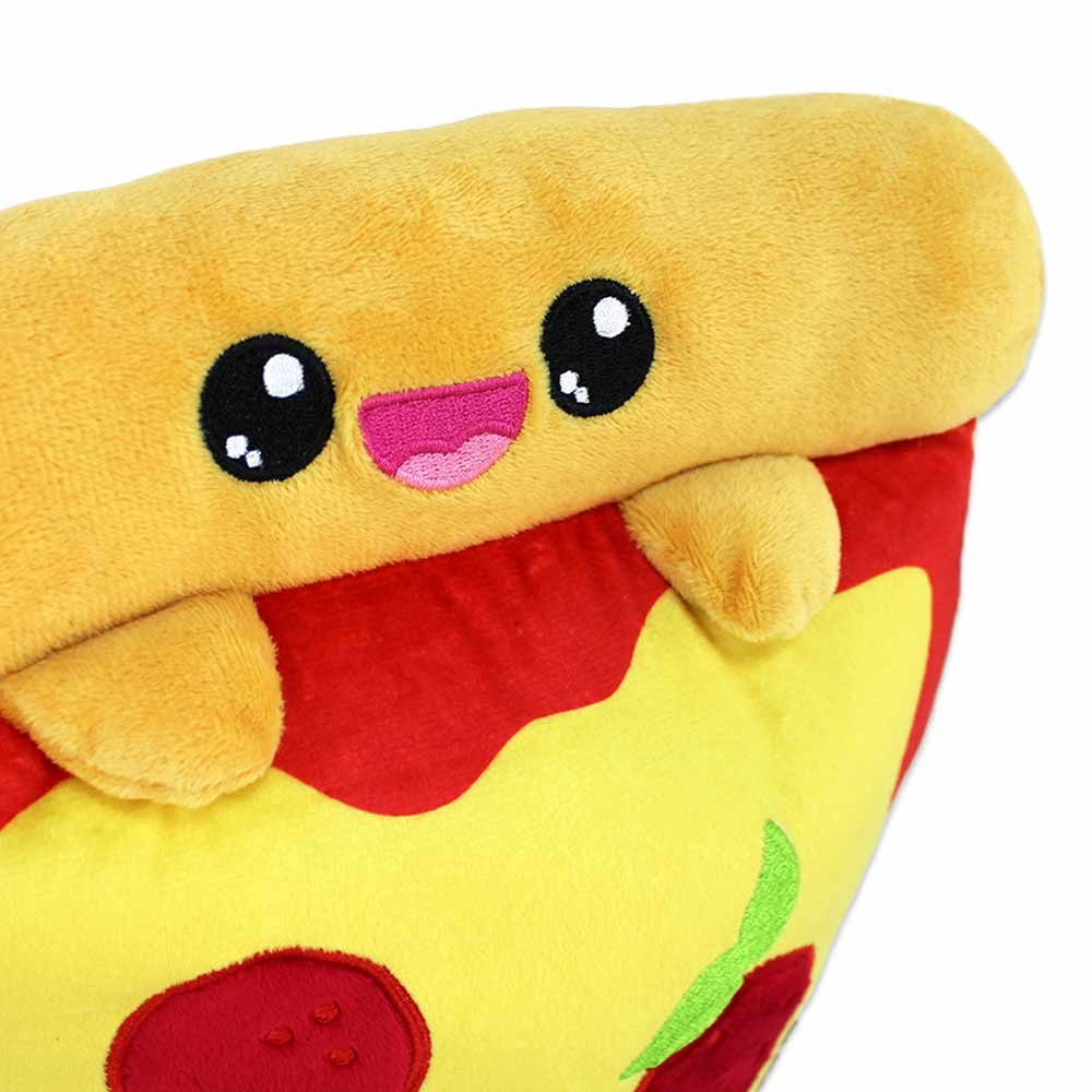 BEMIRO Tierkuscheltier Pizza Kuscheltier mit Kawaii Gesicht - ca. 32 cm