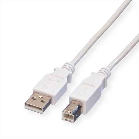 VALUE USB 2.0 Kabel USB-Kabel, USB 2.0 Typ A Männlich (Stecker), USB 2.0 Typ B Männlich (Stecker) (80.0 cm), Typ A-B