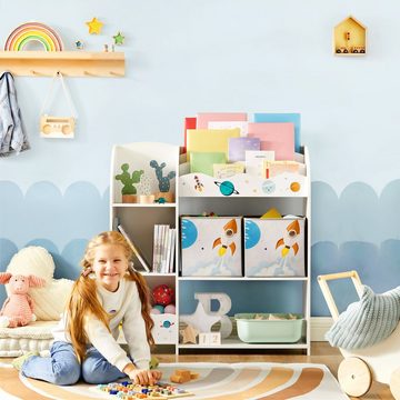 SONGMICS Bücherregal »Kinderzimmerregal«, Bücherregal, Spielzeug-Organizer, 93 x 30 x 100 cm (L x B x H)