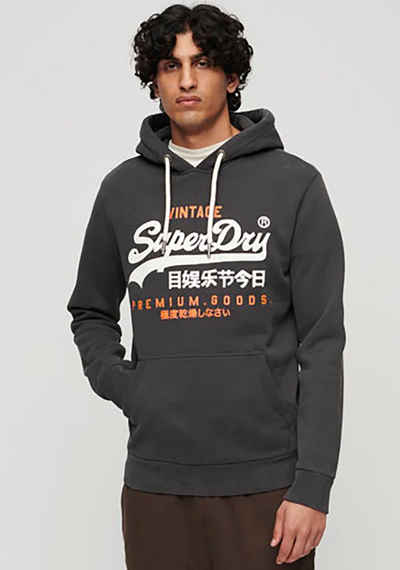 Superdry Kapuzensweatshirt CLASSIC VL HERITAGE HOODIE mit "cracked Print"