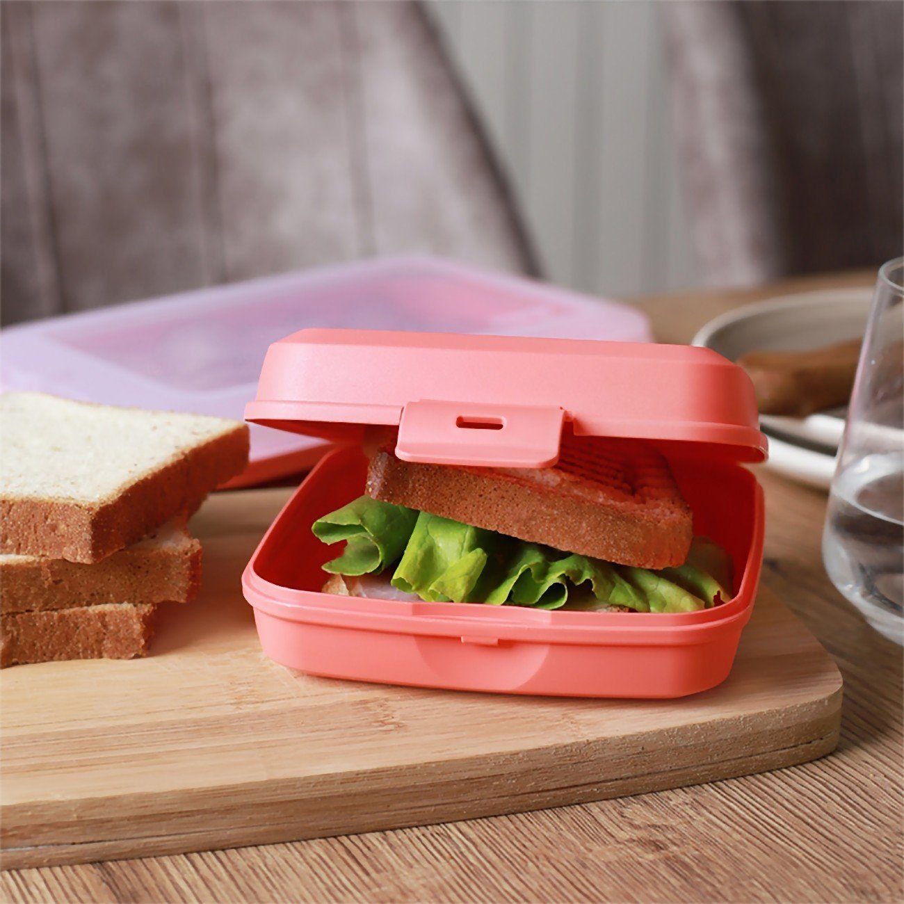 Engelland Lunchbox Brotdose mit spülmaschinengeeignet Moosgrün BPA 1-tlg., Kunststoff Kunststoff, (BPA-frei), Kindergarten und (Vorteils-Set, Schule, Ideal Arbeit), frei, robuster für Klickverschluss