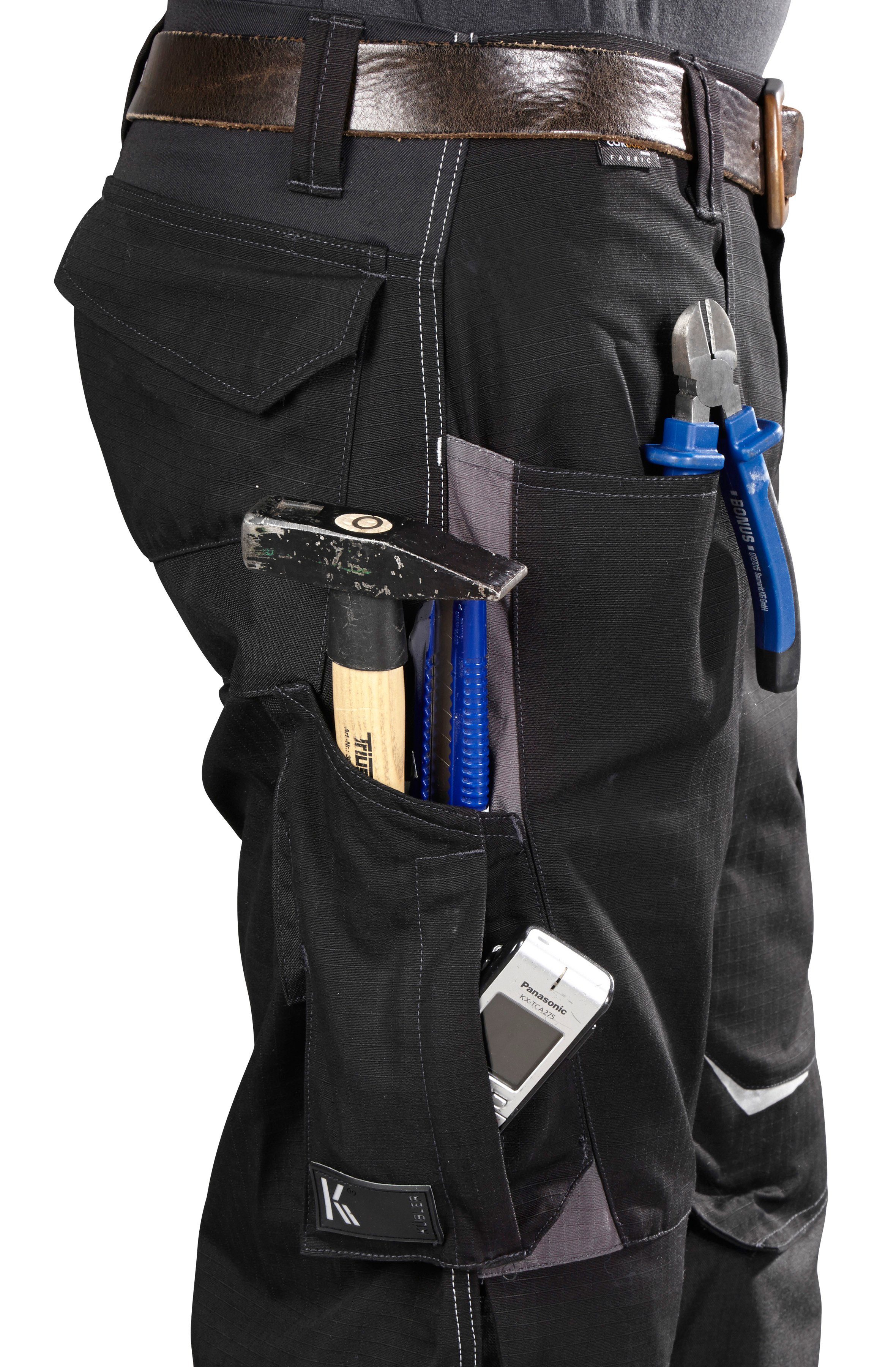 Arbeitshose schwarz Kübler Pulsschlag Verstärkungen mit CORDURA®