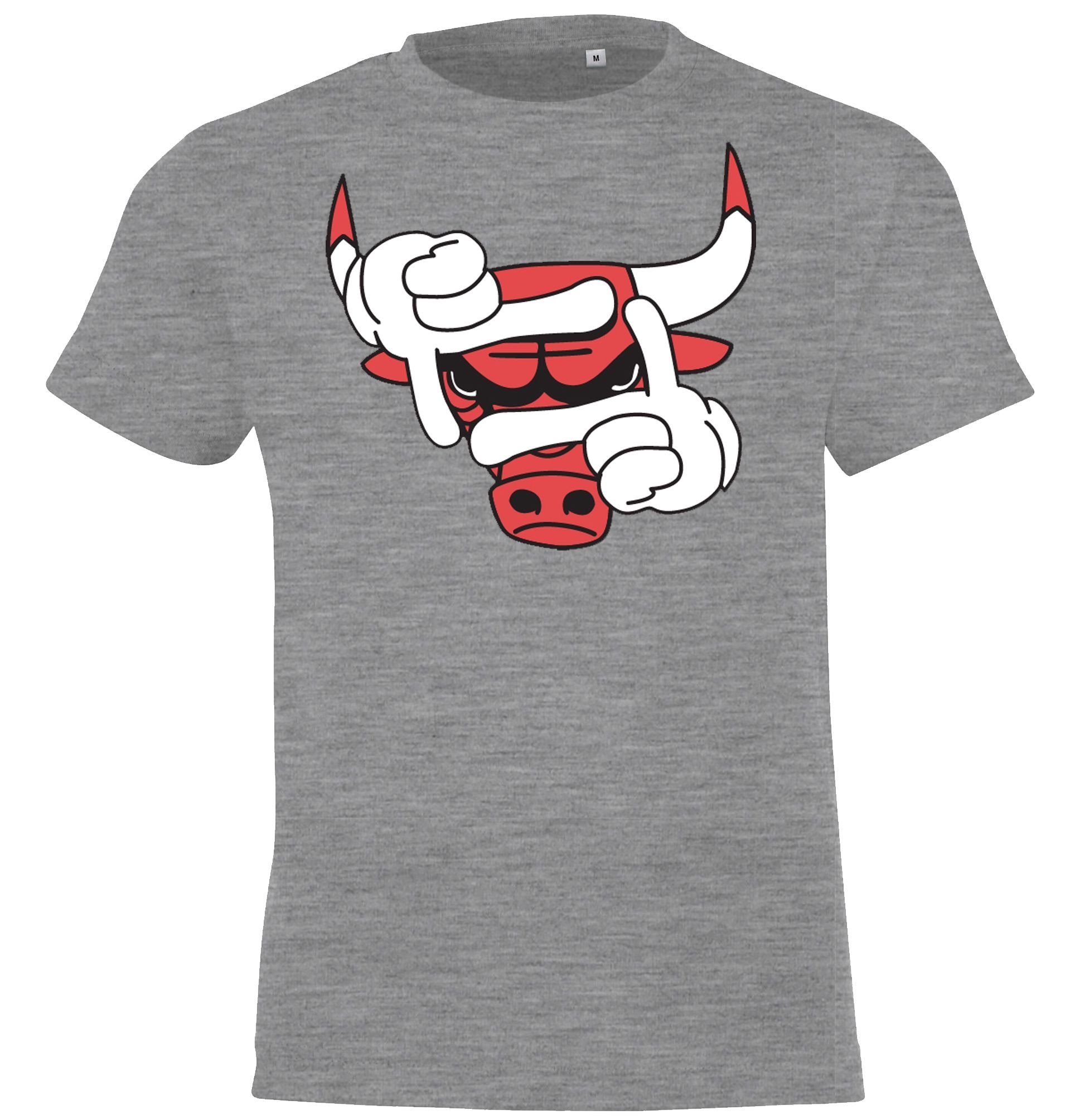 Youth Designz T-Shirt Bulls Kinder T-Shirt für Jungen und Mädchen Grau