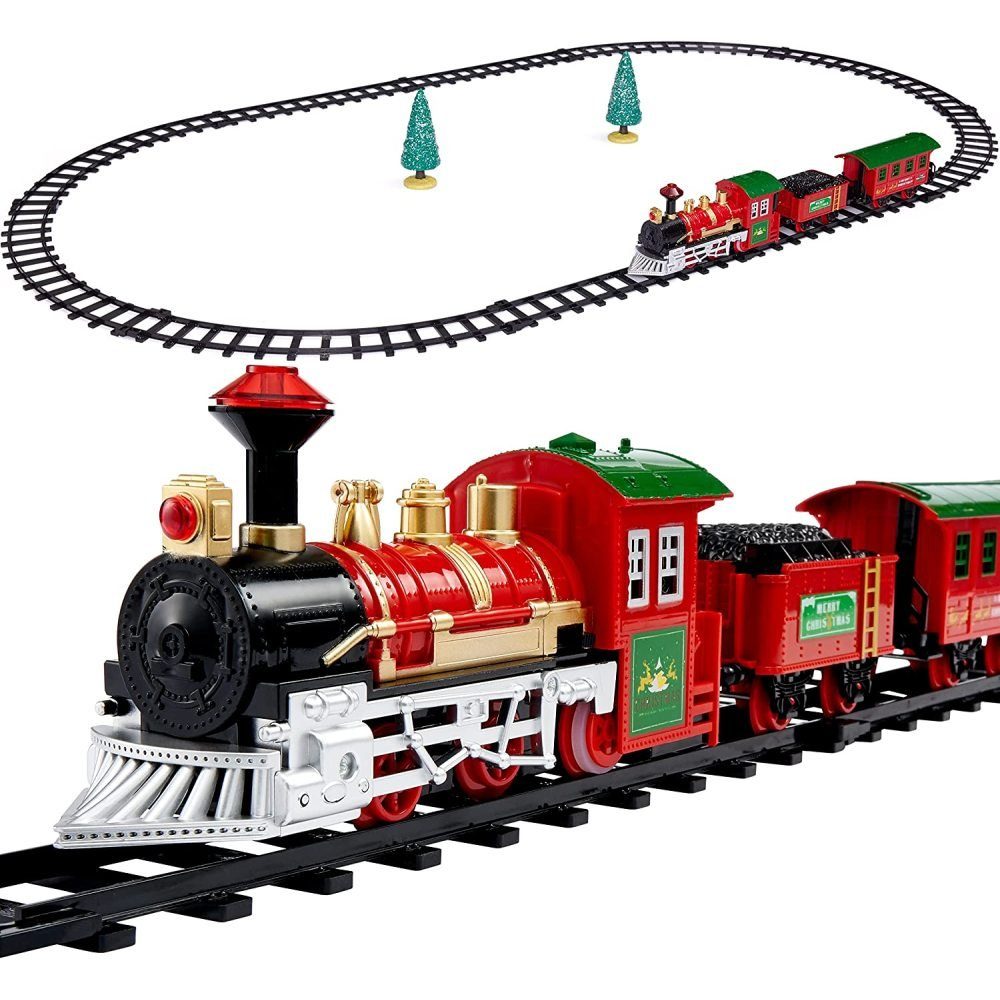 longziming Spielzeug-Eisenbahn »Weihnachtszug, klassischer Zug-Set,  elektrisches Eisenbahnzug-Spielzeug, batteriebetriebenes Spiel-Set,  Licht-Sounds Mini-Zug-Modellzug«, (1-tlg)