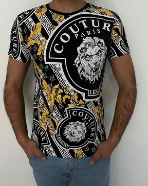 ITALY VIBES T-Shirt - LEONE - Shirt kurzarm - Barock Print - Löwenkopf - Erhältlich in Größe XS - L
