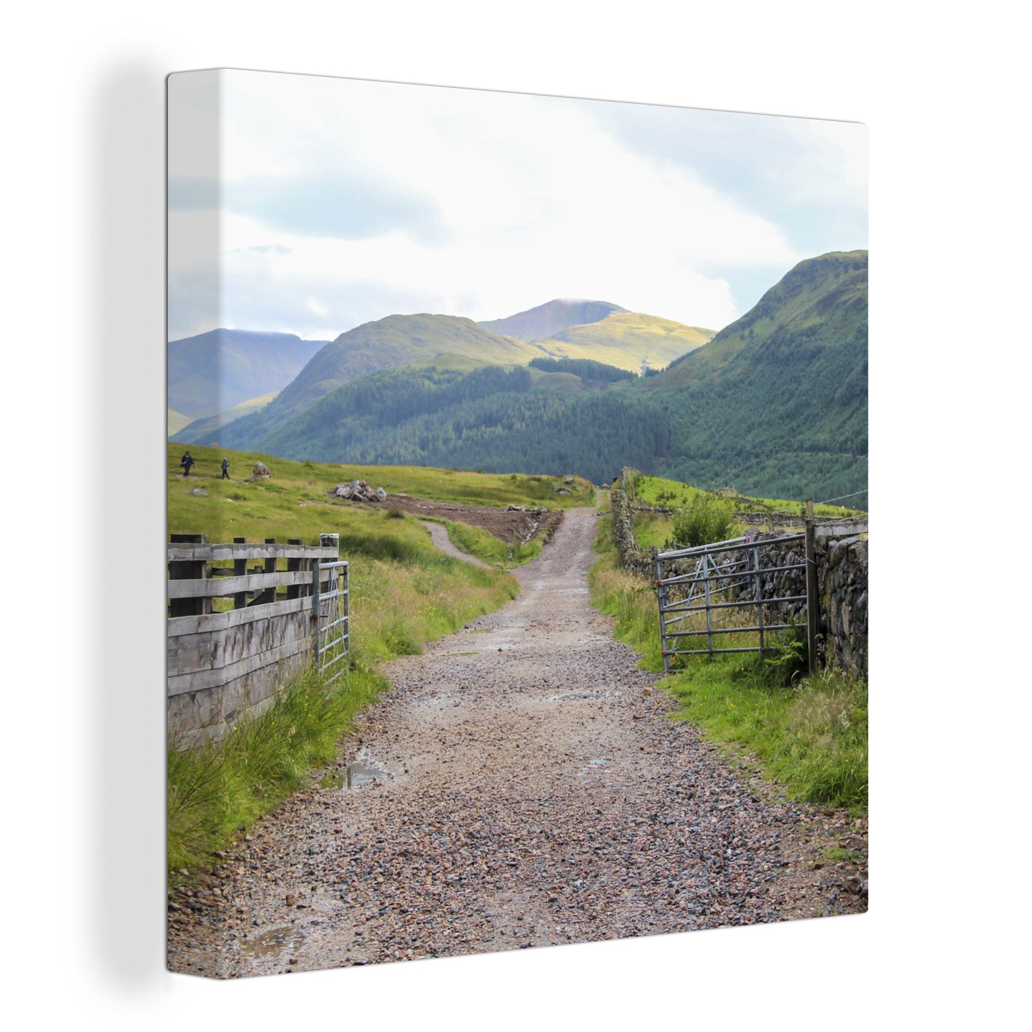 OneMillionCanvasses® Leinwandbild Landstraße zum Ben Nevis in Schottland, (1 St), Leinwand Bilder für Wohnzimmer Schlafzimmer