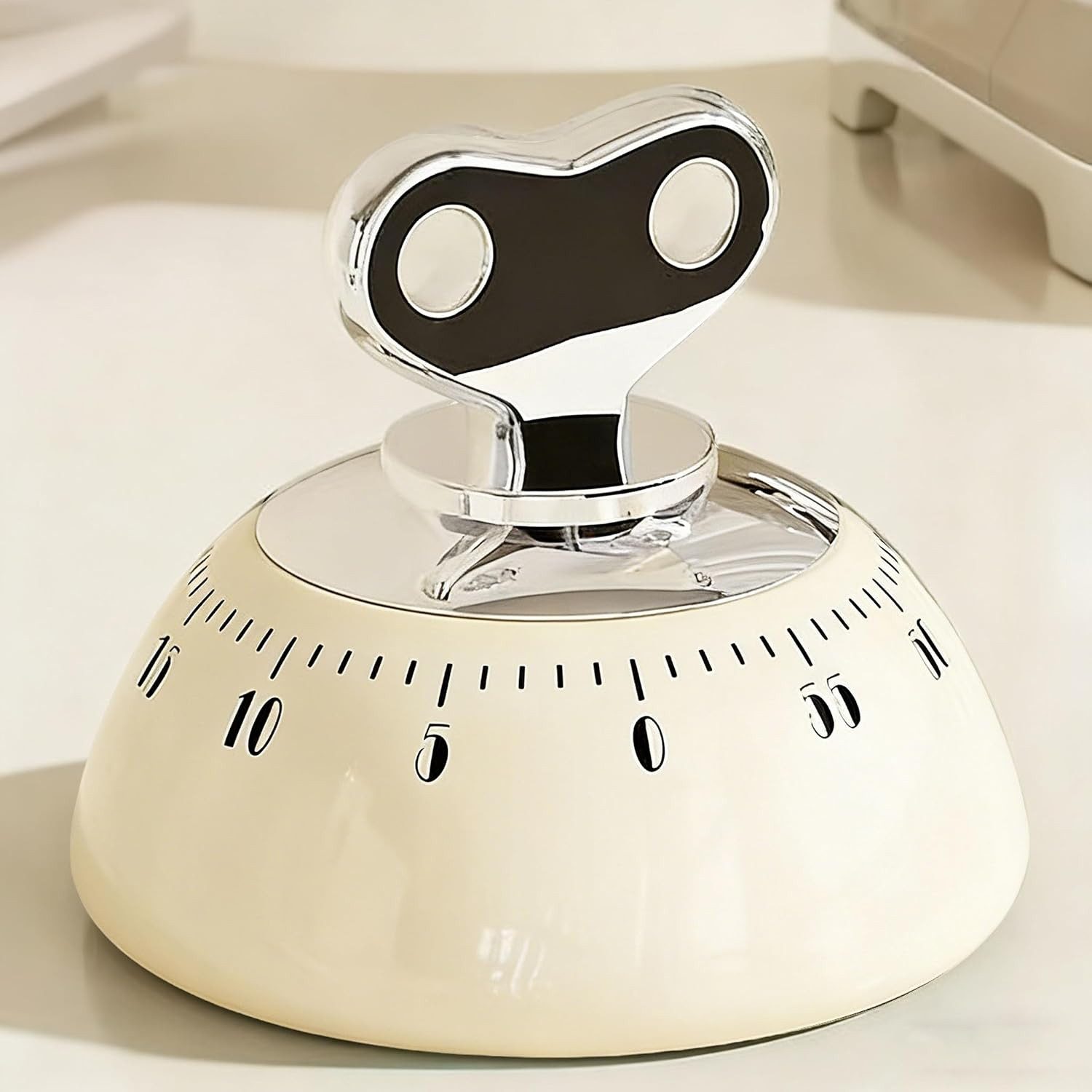 BlingBin Küchentimer Magnetischer mechanischer Küchentimer 60 Min, Eieruhr mit lautem Alarm Kurzzeitwecker für Küche, Büro und Studium