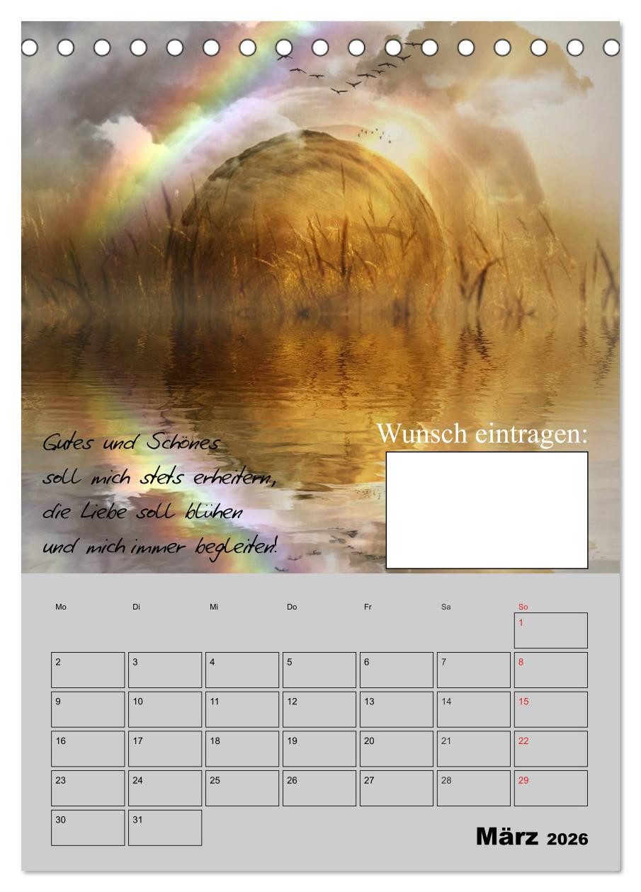 CALVENDO Wandkalender Wunsch- und Zauberkalender (Tischkalender 2026 DIN A5 hoch), CALVENDO