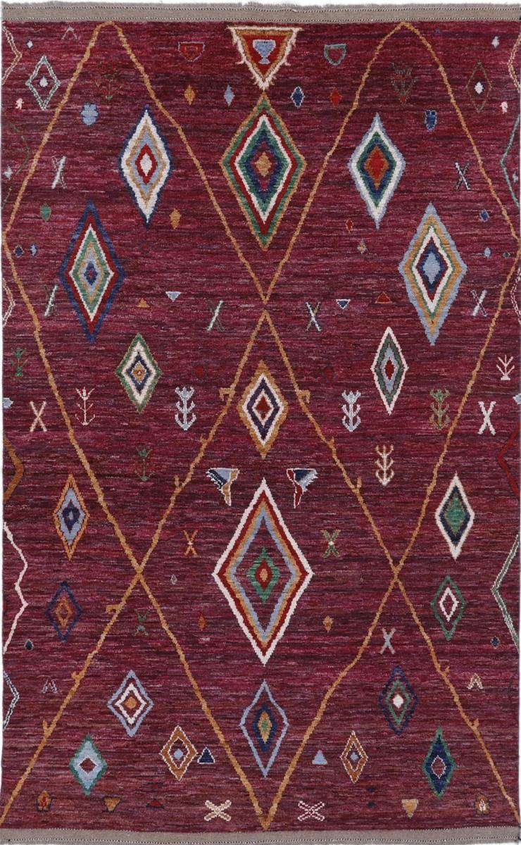 Orientteppich Berber Ghashghai 194x313 Handgeknüpfter Moderner Orientteppich, Nain Trading, rechteckig, Höhe: 10 mm