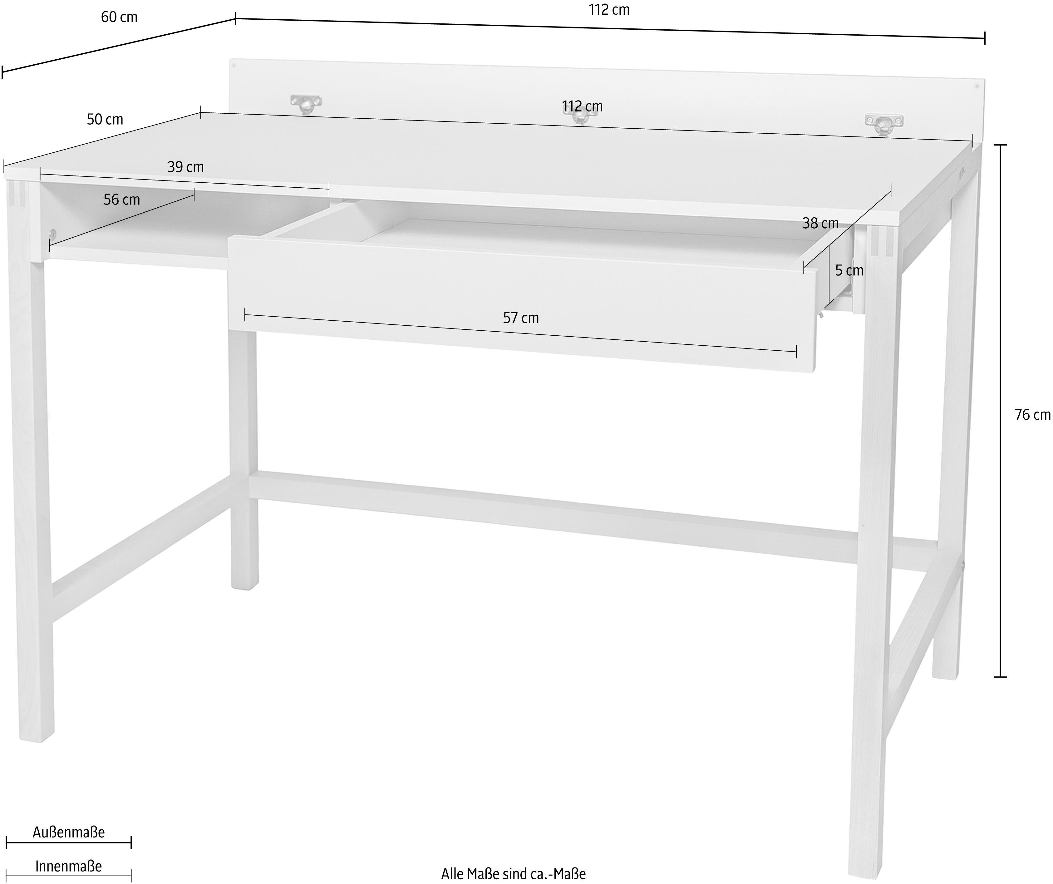 Woodman Schreibtisch Northgate, im skandinavian Design, Breite 112 cm, FSC®-zertifiziert