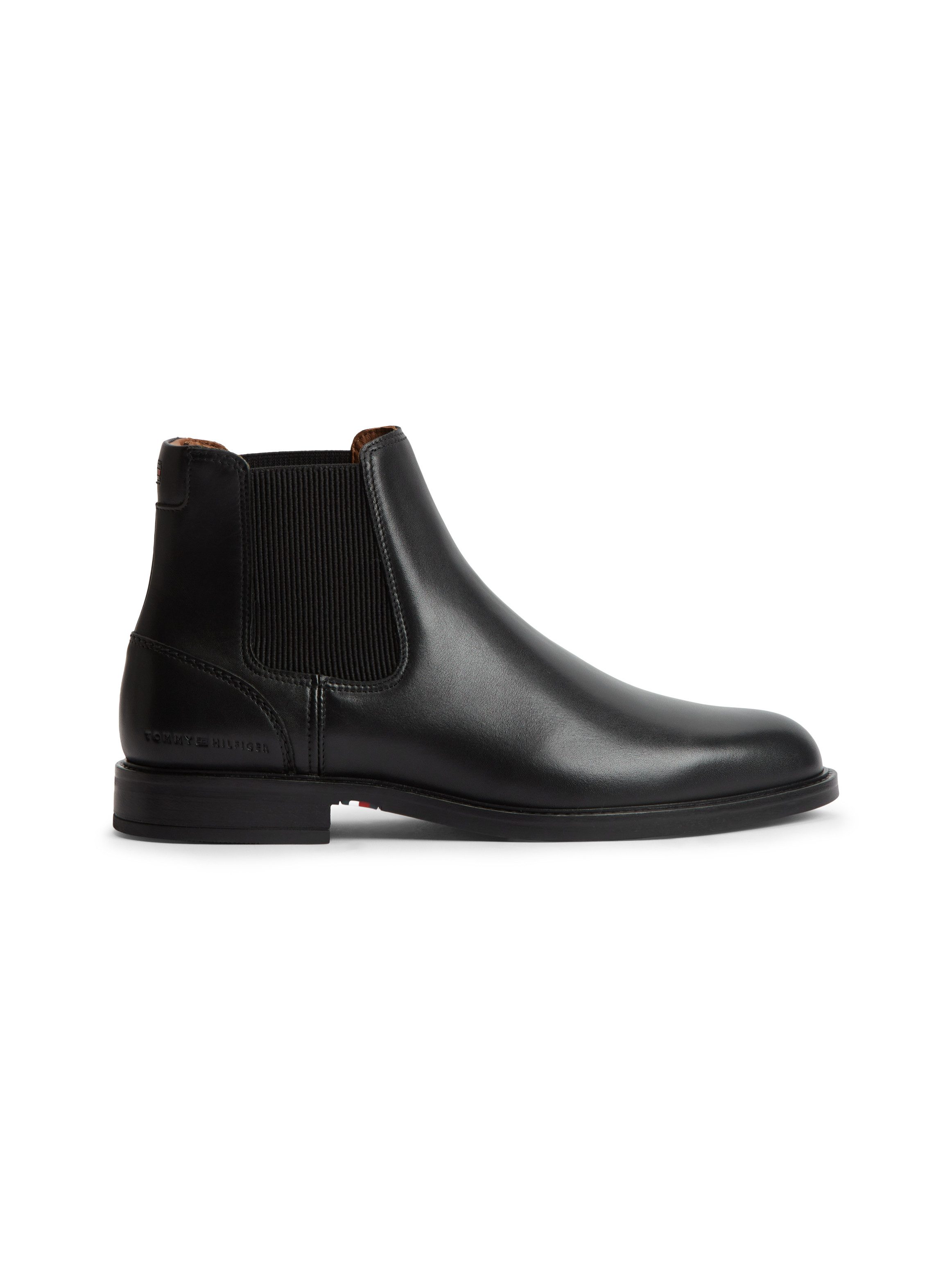 Tommy Hilfiger CORPORATE DRESSY LTH CHELSEA Chelseaboots Stiefelette, Businessboots mit Used Finish