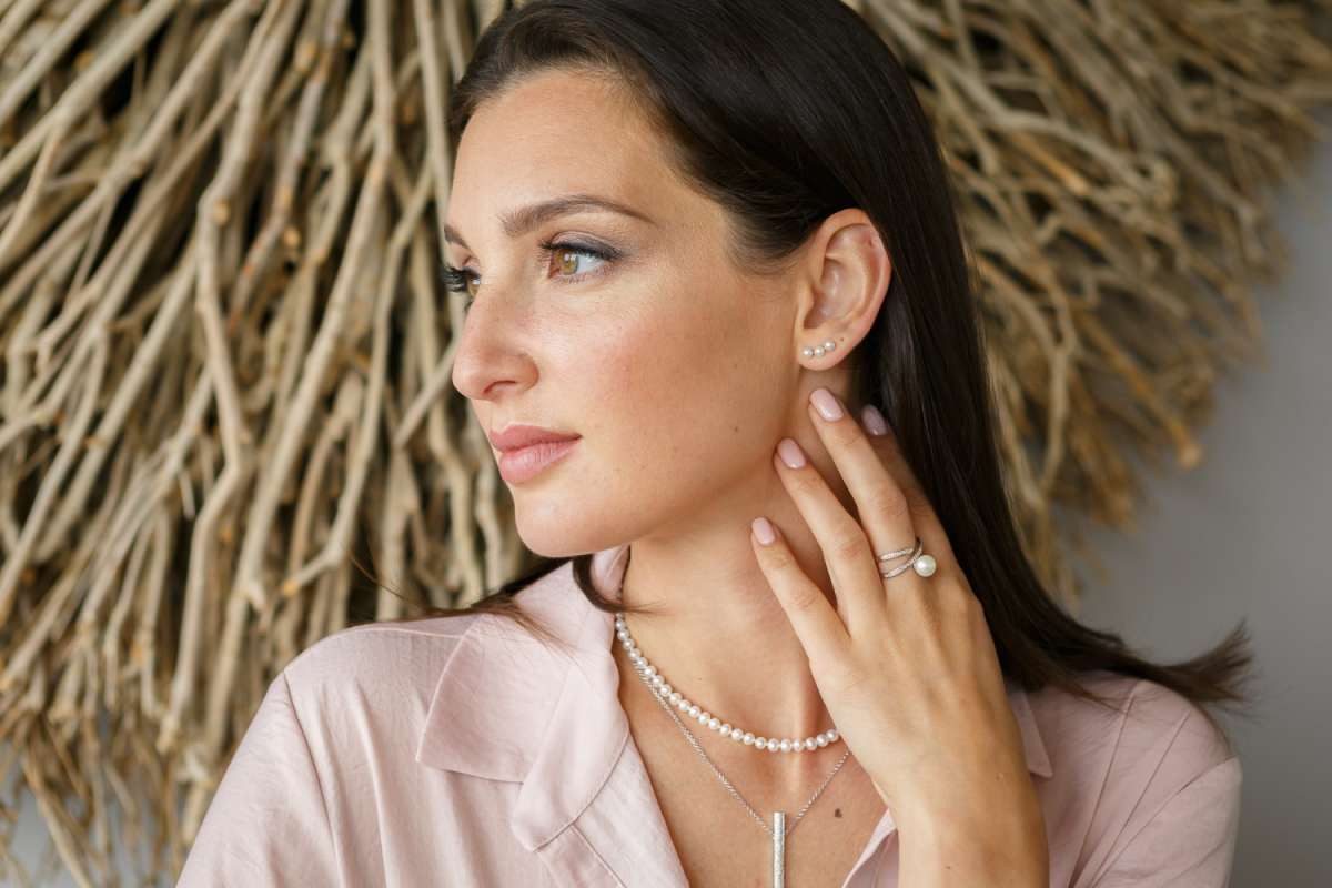 Gaura Pearls Paar Ohrstecker, 3 echte günstig online kaufen