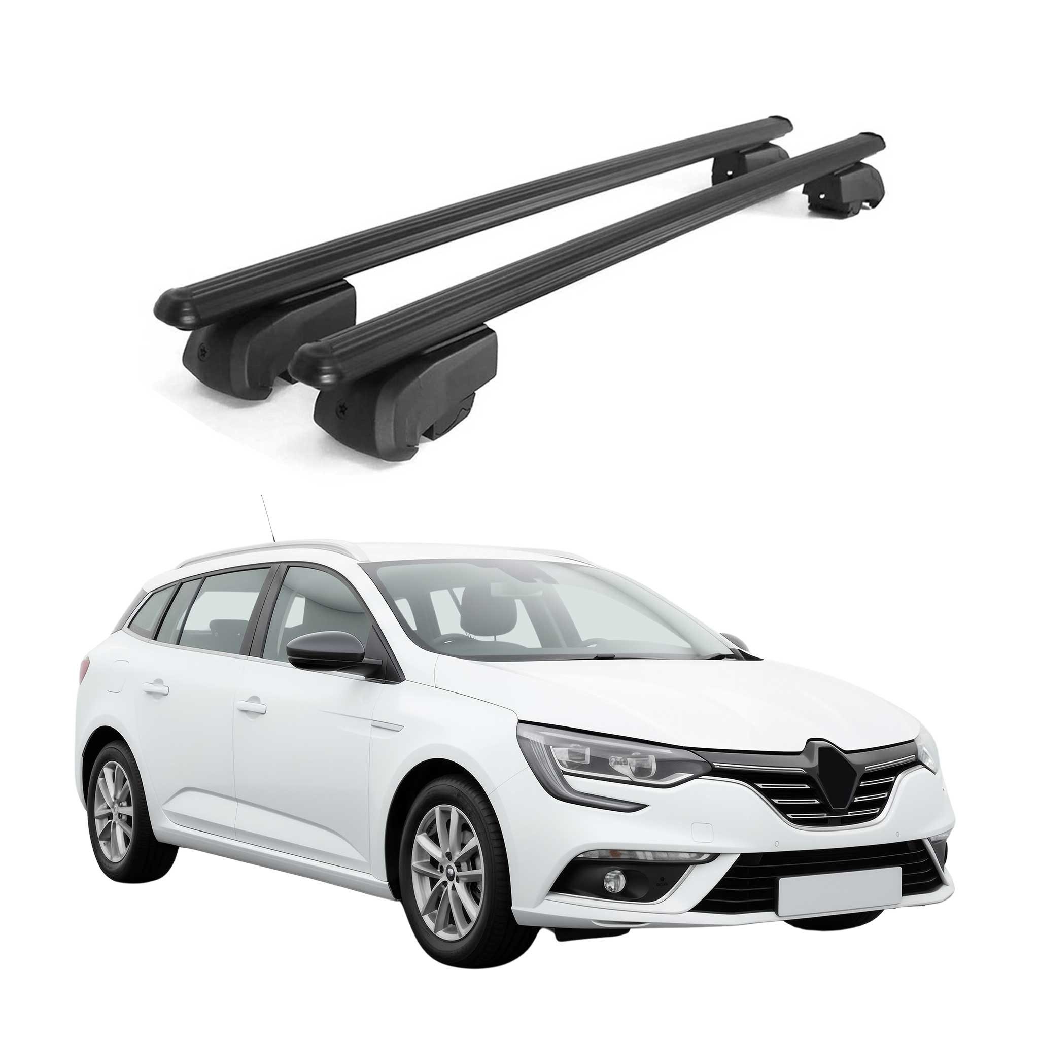 OMAC Dachträger Dachträger für Renault Megane mk4 Grandtour 2016-2025 Alu 2x (2-St), Wasserbeständig,Abnehmbar,Multifunktional,Leichtgewichtig