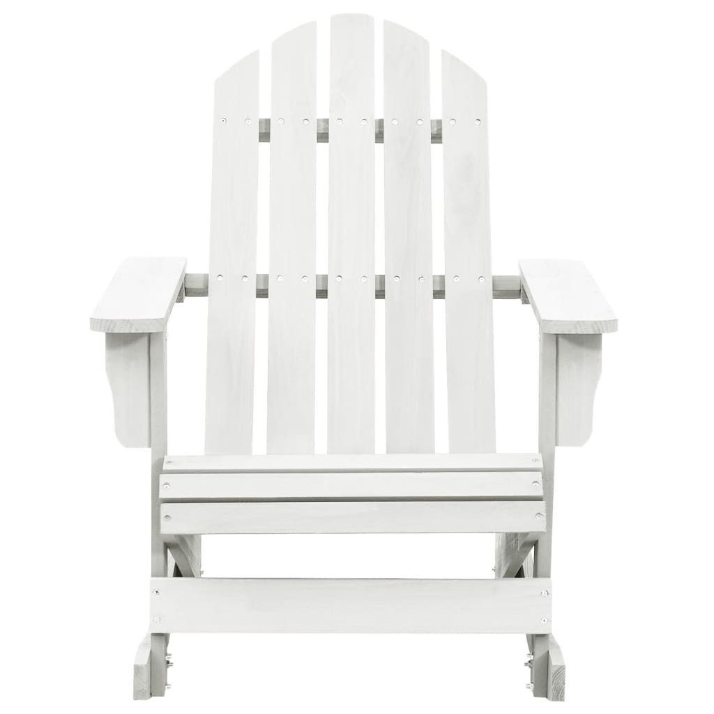 vidaXL Gartenstuhl Garten-Schaukelstuhl Holz Weiß (1 günstig online kaufen