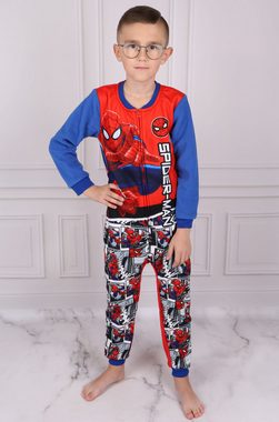 Sarcia.eu Pyjama Spiderman Einteiler Schlafanzug, Fleece, blau-rot 2-3 Jahre