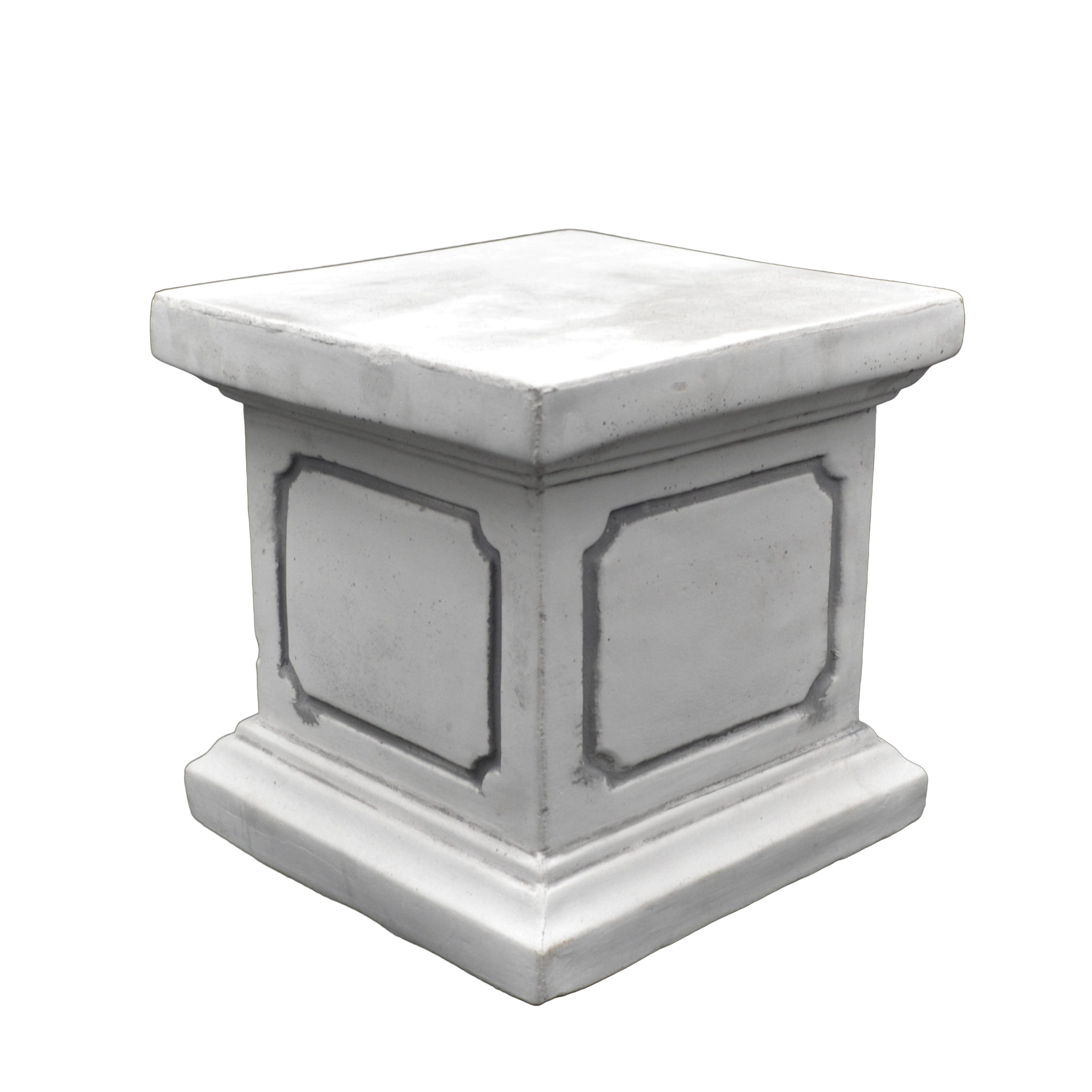 gartendekoparadies.de Gartensockel quadratischer Sockel Podest, Steinguss, Steinsockel, H. 20 cm, 13 kg, 20x20x20 cm, Frostsicher
