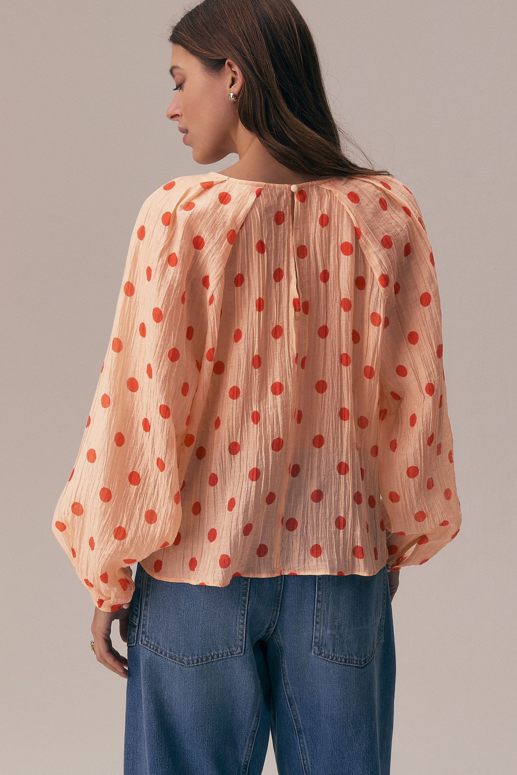 Next Langarmbluse Bluse mit voluminösen langen Ärmeln (1-tlg) günstig online kaufen
