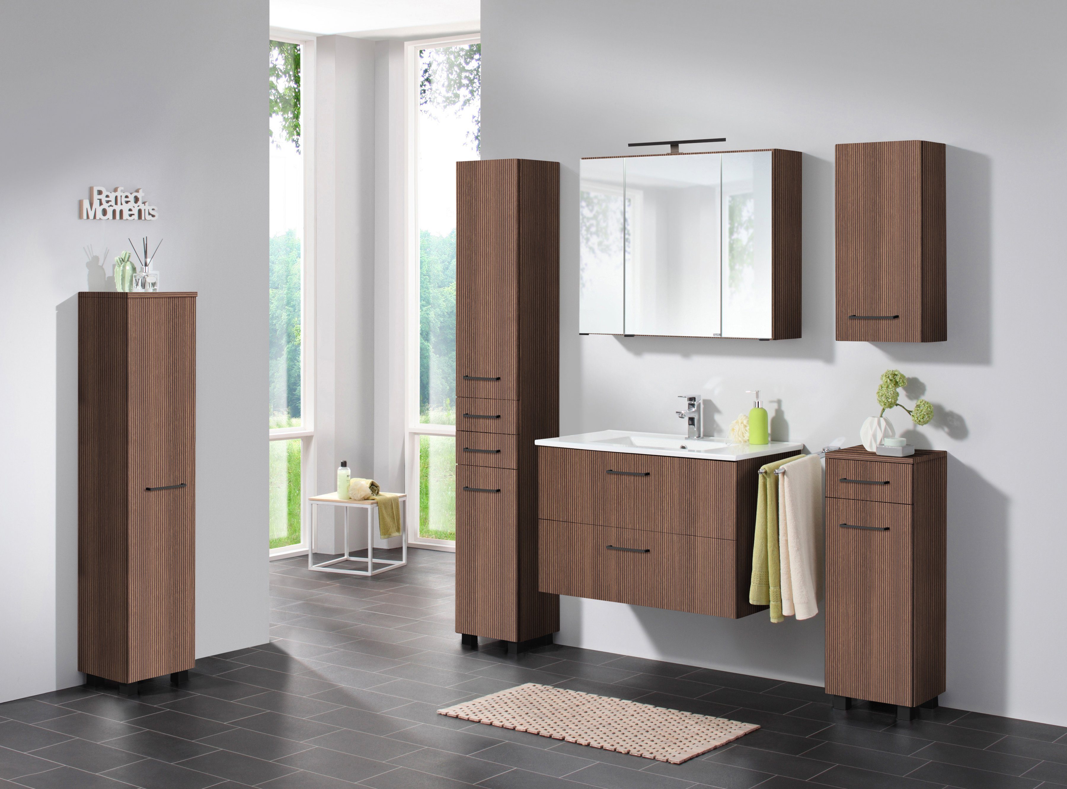 welltime Waschtisch "Trento Badezimmerschrank mit Becken Bestseller", Badmö günstig online kaufen