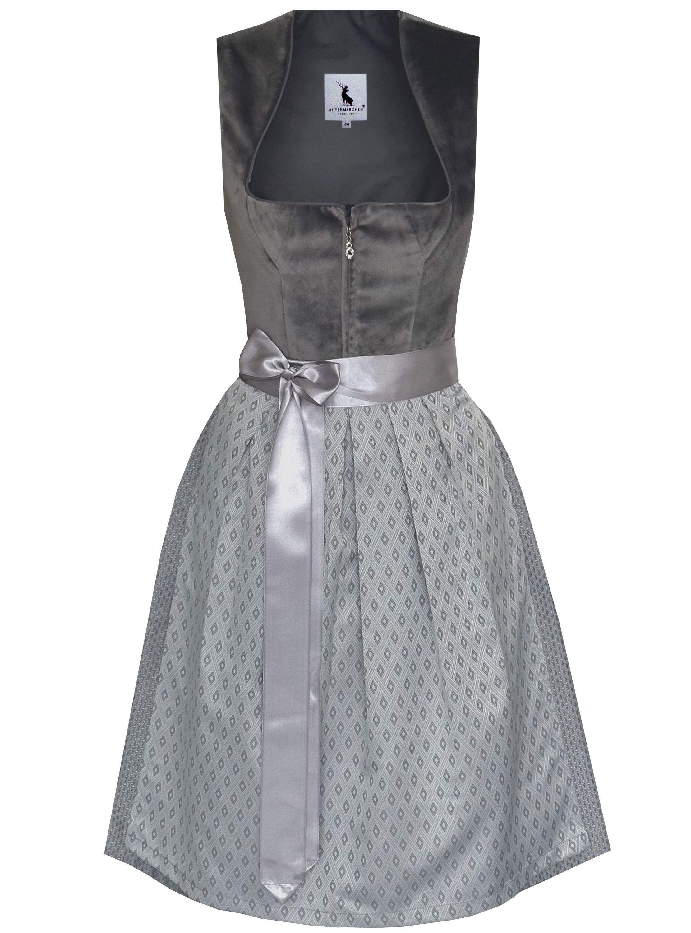 Alpenmärchen Dirndl Dirndl Adriana in grau günstig online kaufen
