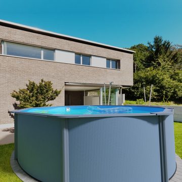 Planet Pool Rundpool Stahlwandpool rund Classic 350x120 cm, Stahl 0,4 m (Einzelbecken), verzinkte Stahlwand