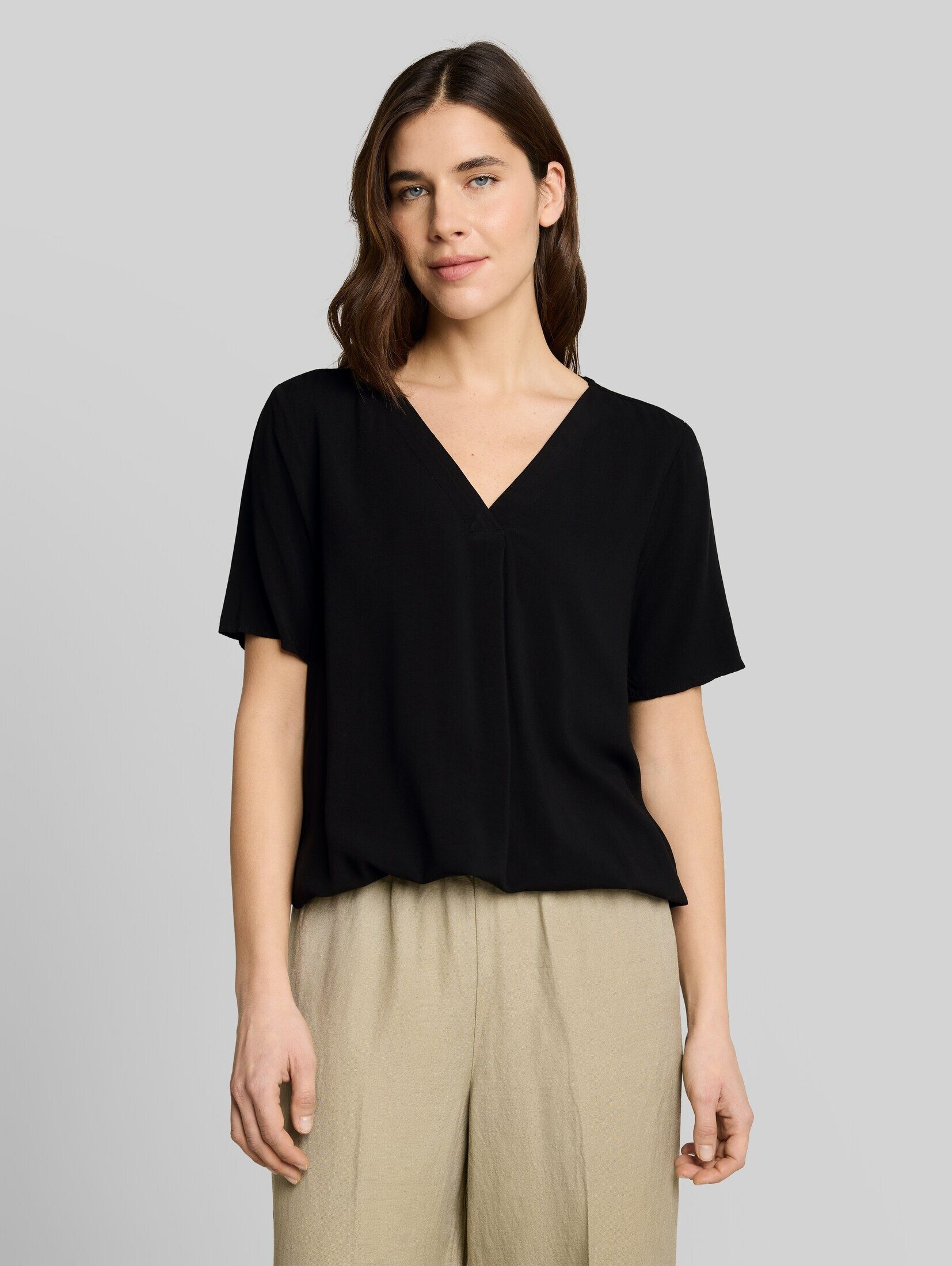 TOM TAILOR Kurzarmbluse Blusen & Shirts Bluse aus Viskose