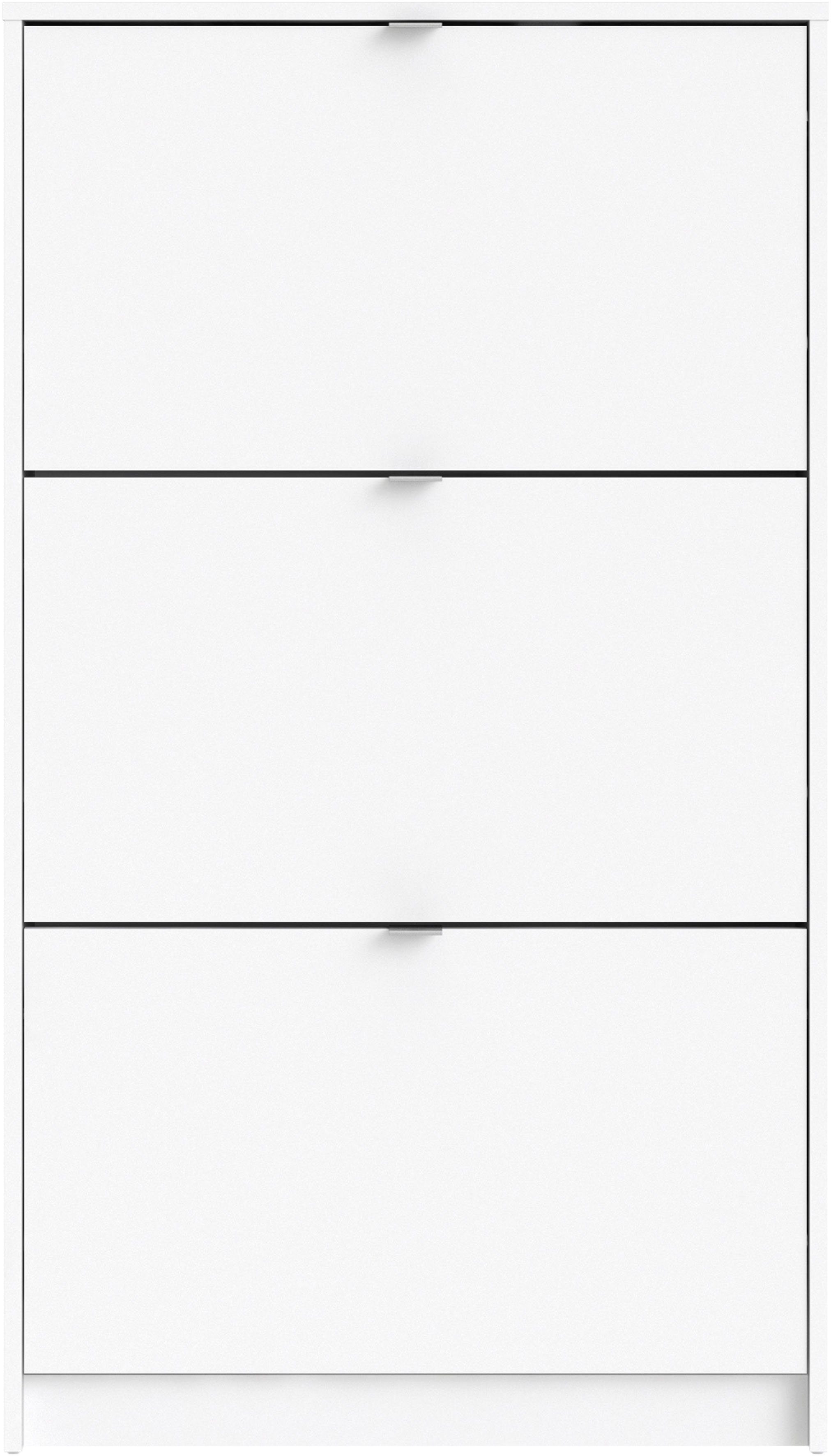 INOSIGN Schuhschrank Shoes Schuhaufbewahrung, Schuhkommode, Schuhregal, modern Staurum, mit drei Klappen, 1 Boden, Höhe 123 cm, ca. 9 Paar Schuhe. Reduzierter Preis € 169,99. Unverbindliche Preisempfehlung € 328,00