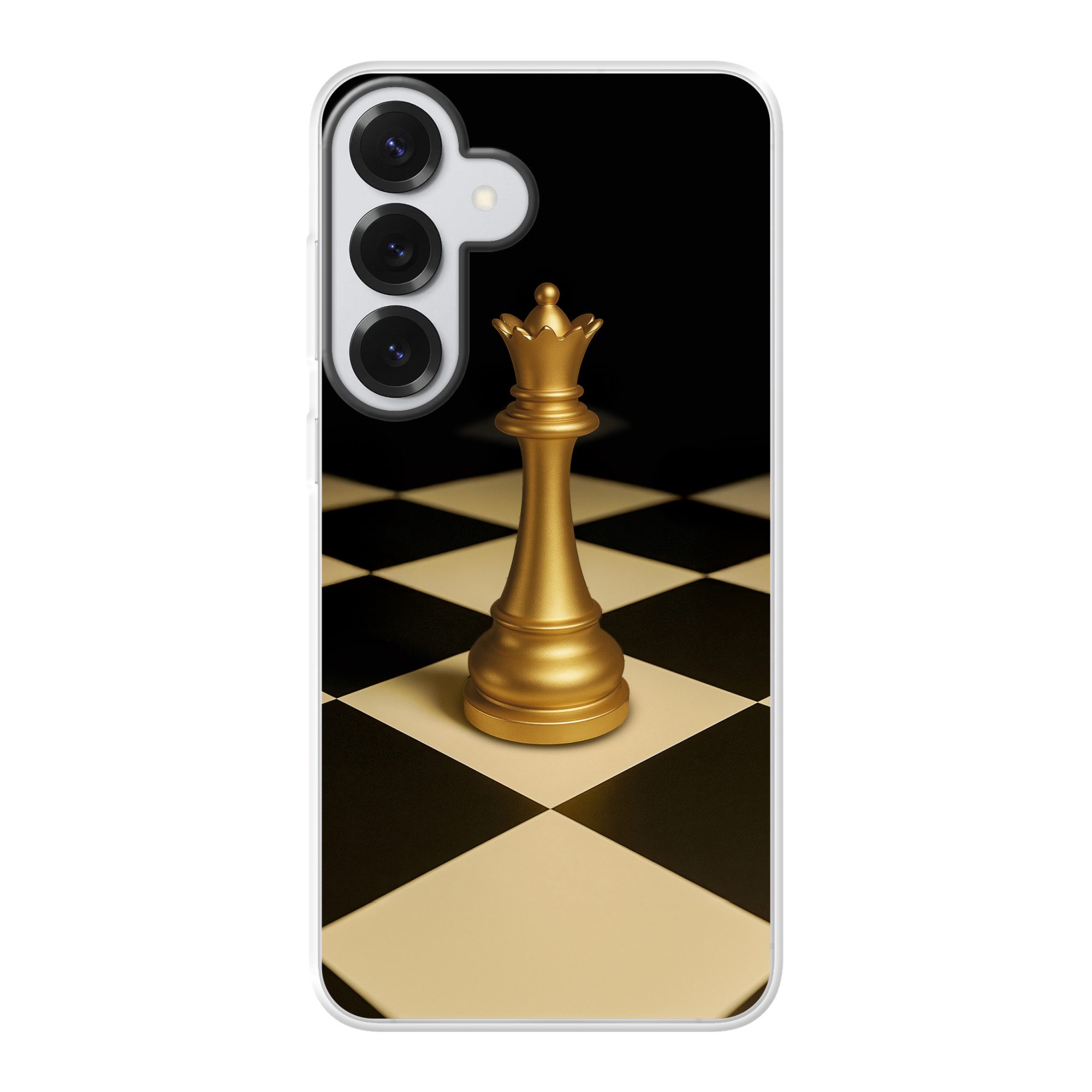 MuchoWow Handyhülle für Samsung Galaxy S26 Plus Dame - Schachfigur - Blockiert - Gold, Smartphone-Bumper, Print, Handy Schutzhülle Dünn
