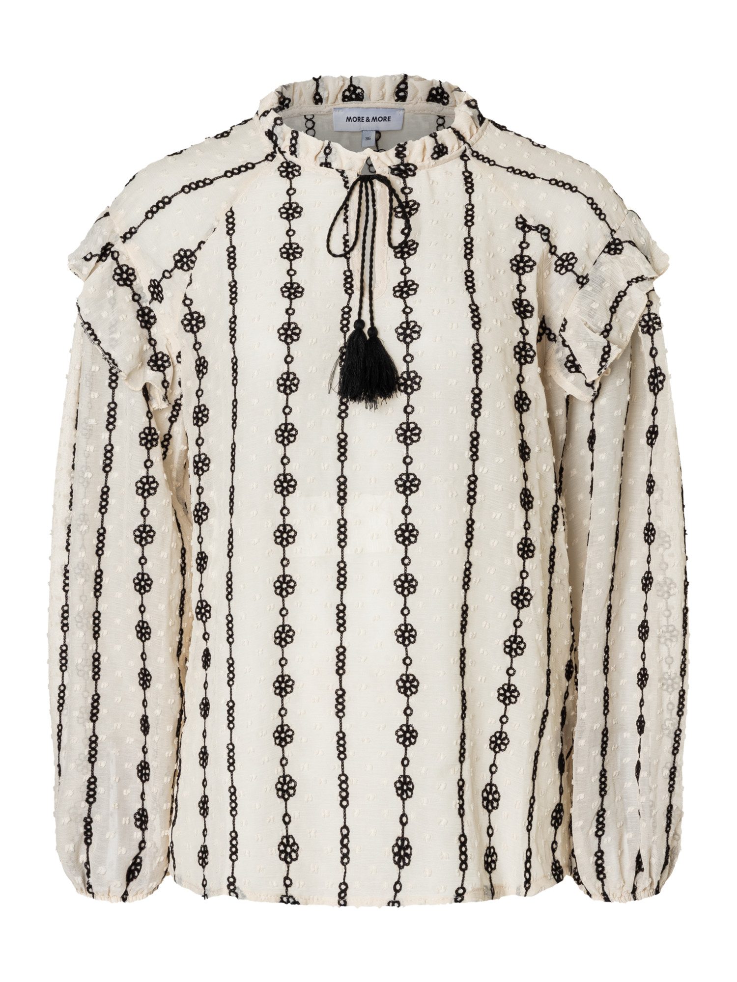 MORE&MORE Langarmbluse feminine Langarmbluse mit Stickerei