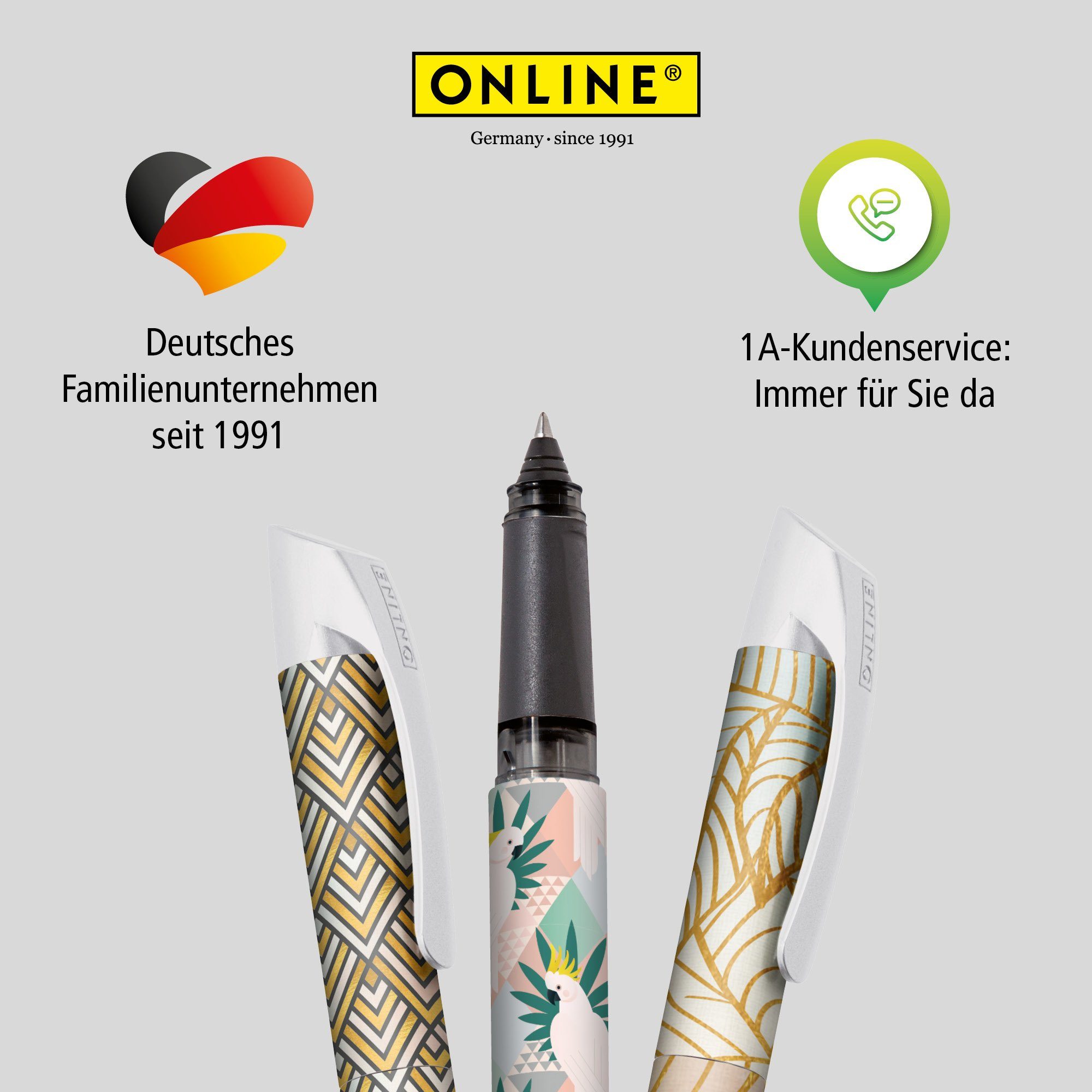 Campus für die Tintenpatronen-Rollerball, Golden hergestellt ergonomisch, ideal Schule, in Squares Online Deutschland Pen Tintenroller
