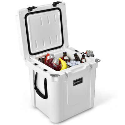 COSTWAY Thermobehälter »Kühlbox«, 31L, mit Schneidebrett, Korb & Getränkehalter, für Camping & Picknick