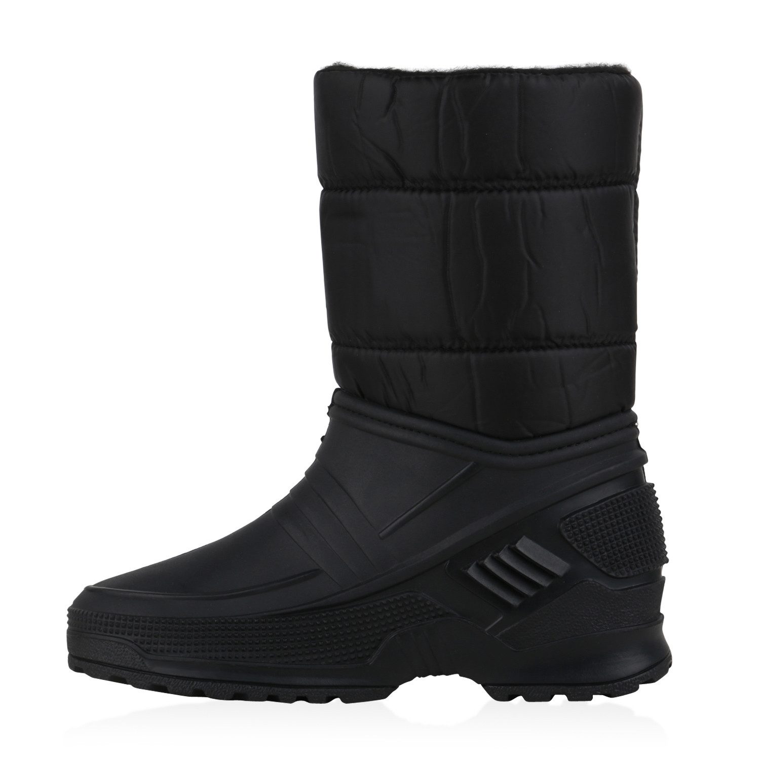 VAN HILL 836020 Winterstiefel Damen Stiefel Warm Gefütterte Winterstiefel Gesteppt Schlupf-Schuh