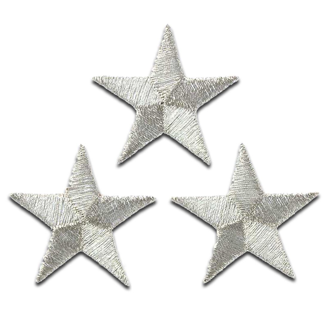 Mono-Quick Aufnäher Bügelbild, Aufbügler, Applikationen, Patches, Flicken, zum aufbügeln, Polyester, Set Stern - Größe: 7,5 x 7,5 cm