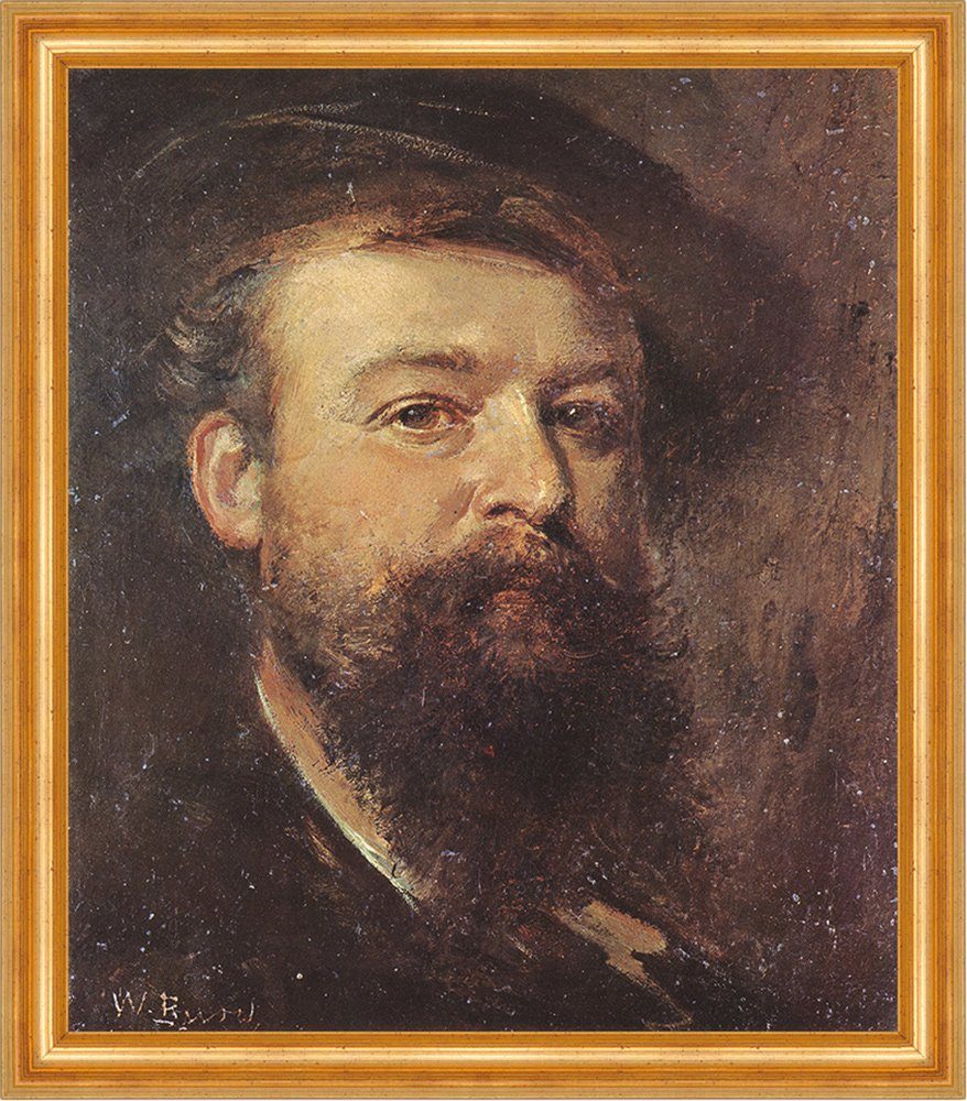 Kunstdruck Selbstbildnis Wilhelm Busch der Einsame von Wiedensahl