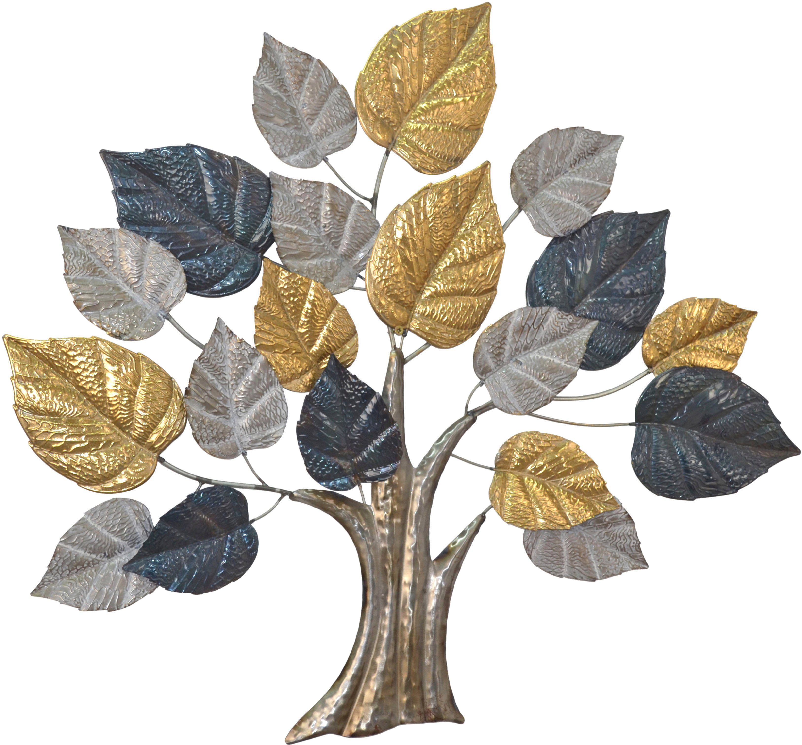 HOFMANN LIVING AND MORE Wanddekoobjekt Wanddekoration (1 St), Baum aus Meta günstig online kaufen