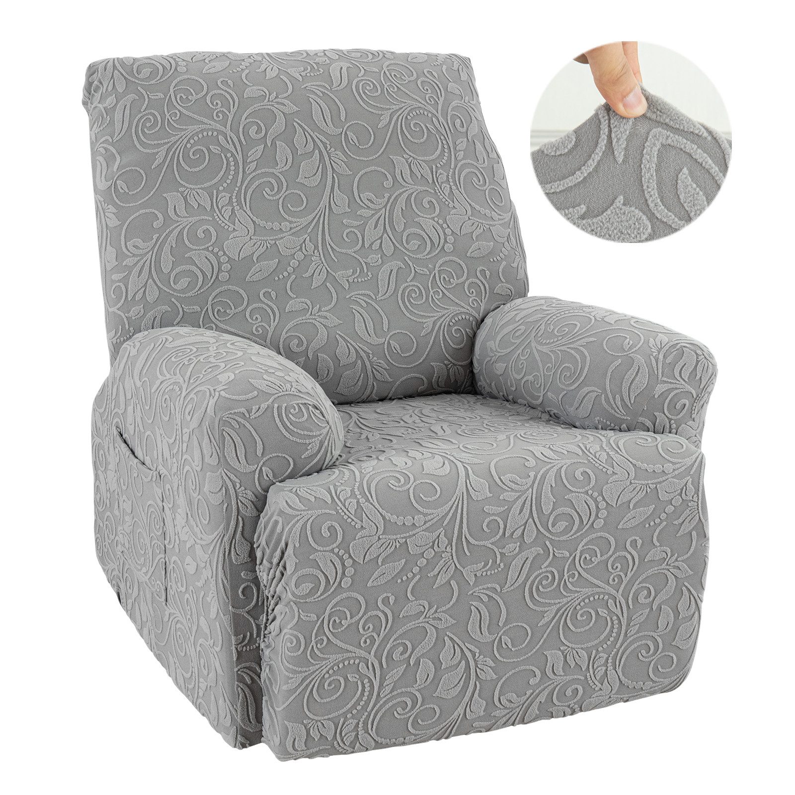 BTTO Relaxsesselhusse Jacquard Relaxsessel Schonbezug,Blumen Möbelschutz günstig online kaufen