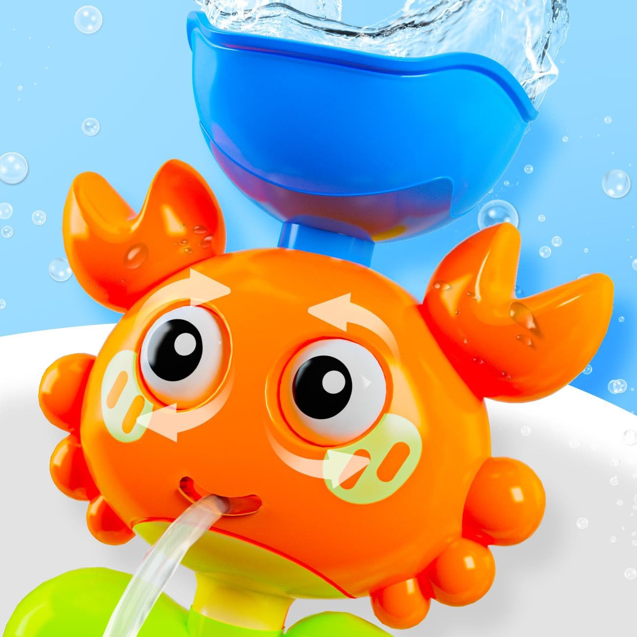 CLTYQ Badespielzeug Badespielzeug für Kinder,Wasserspiel-Krabbe,Lernspielzeug, Badewannenspielzeug & Outdoor,Geschenk für Junge Mädchen Geburtstag – Bild 4 von 5