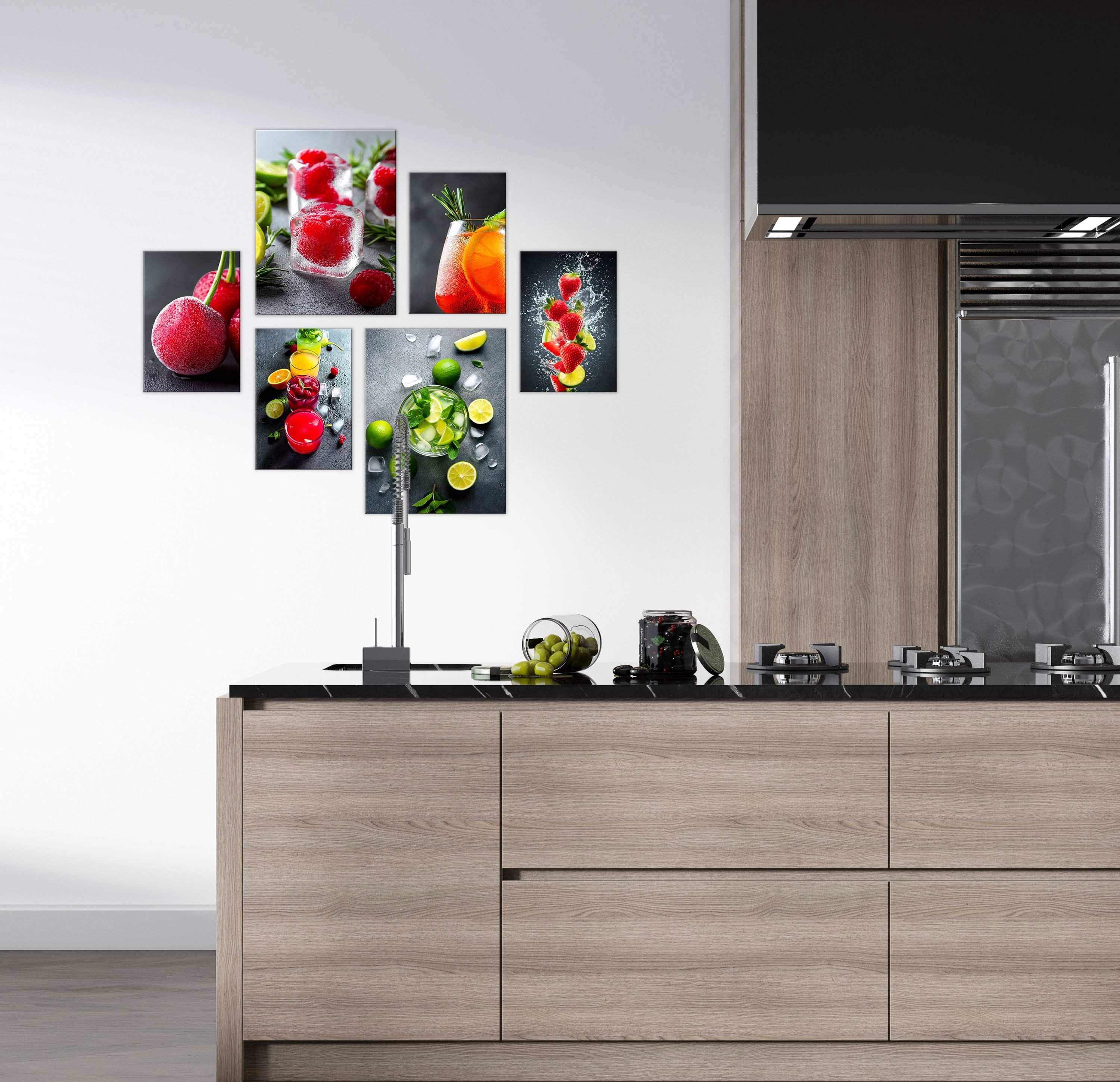 artissimo Mehrteilige Bilder Bilderset 6er-Set, Deko Küche, Wandbilder Aper günstig online kaufen