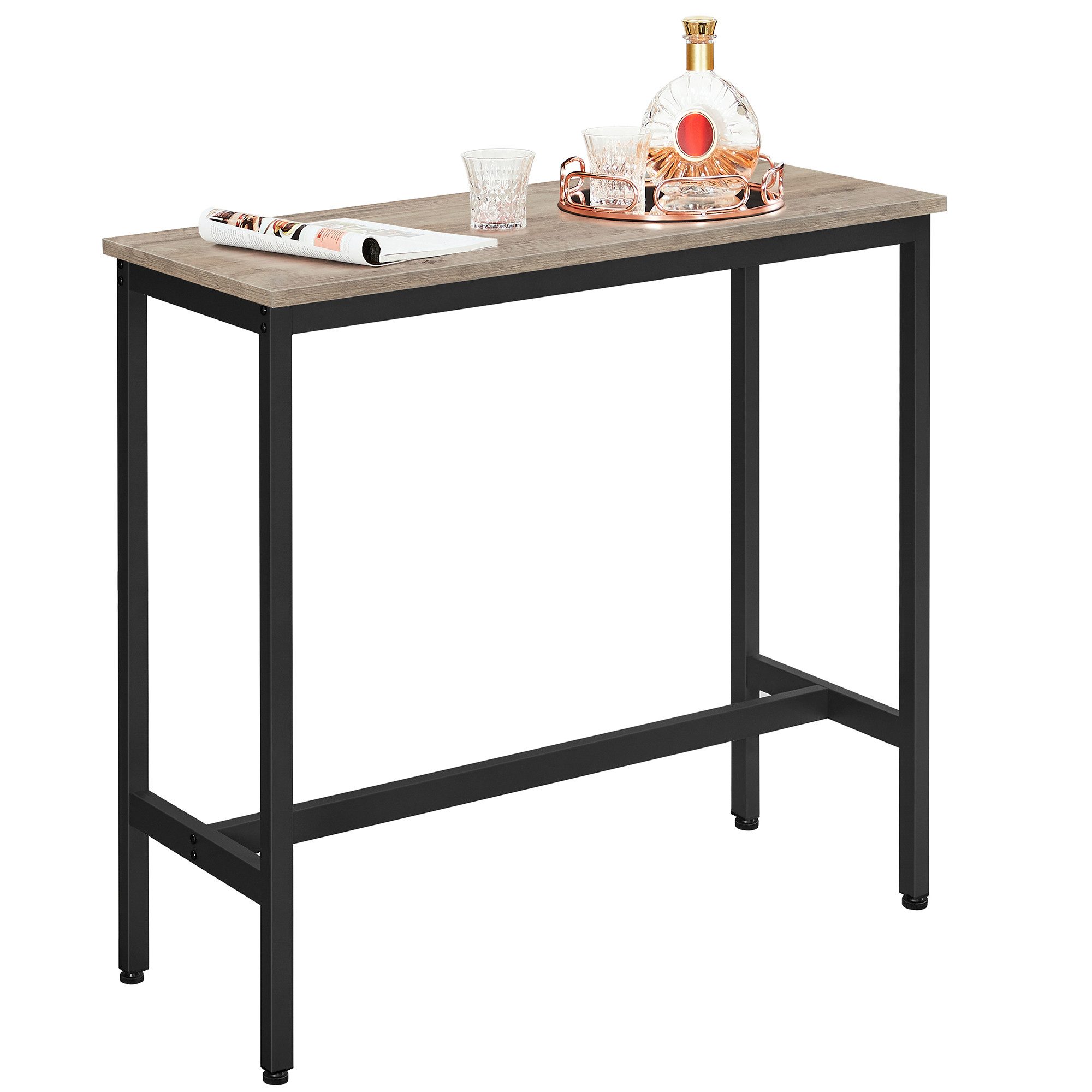 VASAGLE Bartisch Küchentisch Bistrotisch, rechteckiger Stehtisch, Metallges günstig online kaufen