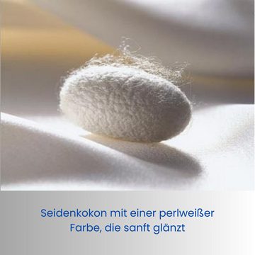 Bettbezug Seiden-Bettbezug aus Maulbeerseide, Grey, orignee, 100% Seide. Hypoallergen und hautfreundlich