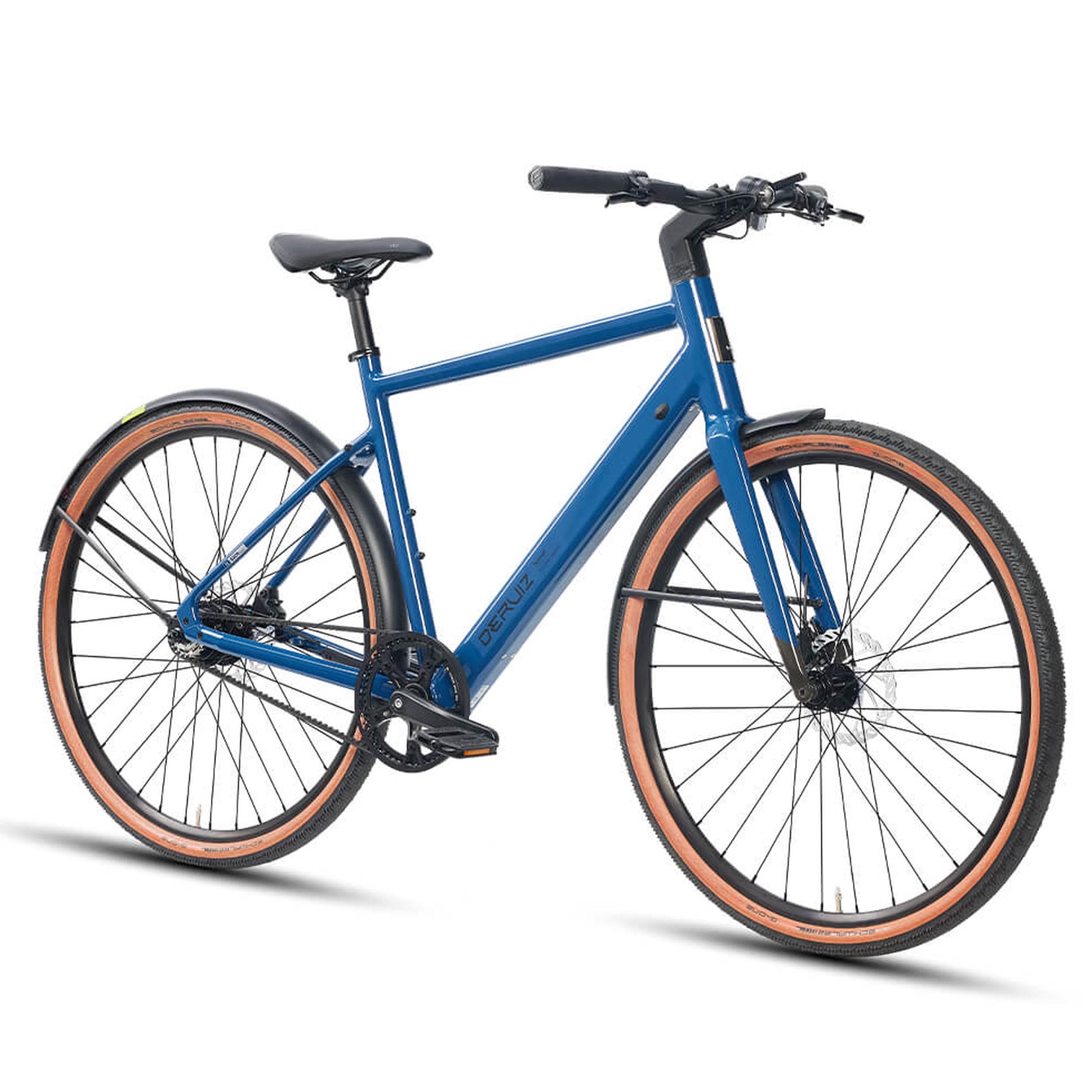 DERUIZ E-Bike Cityrad 20,5 Zoll City‑E‑Bike – 250 W Heckmotor für bis zu 140 km Reichweite, 1 Gang, Heckmotor, 360 Wh, Bluetooth-App, SP-Connect Smartphone-Halterung
