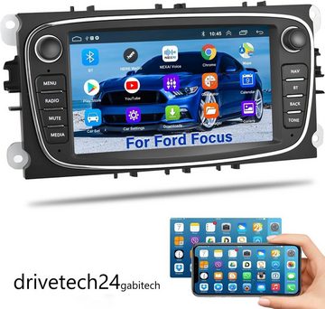 GABITECH 7" Android 13 Autoradio GPS Navi Android für Ford Focus Transit Kuga Einbau-Navigationsgerät (Octa Core, 8* A75 64-bit 2.2GHz CPU, 4GB RAM; 64GB ROM)