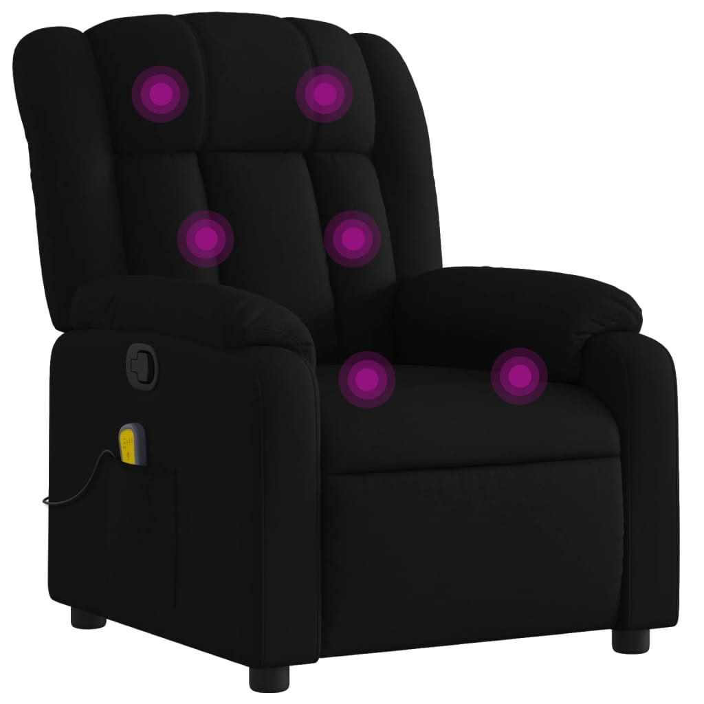 vidaXL Sessel Massage-Relaxsessel, schwarzer Stoff (1-St) günstig online kaufen