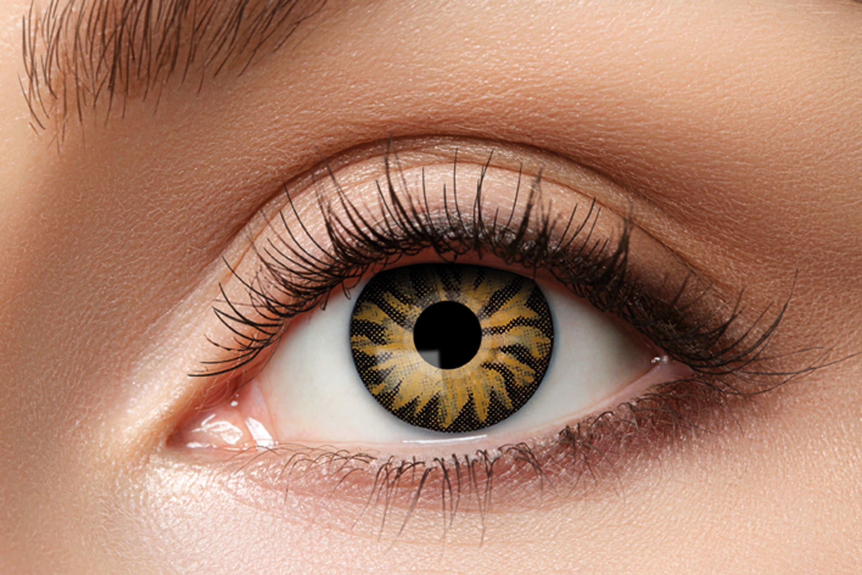 Eyecatcher Farblinsen Tiger Kontaktlinsen. Motiv Effektlinsen.