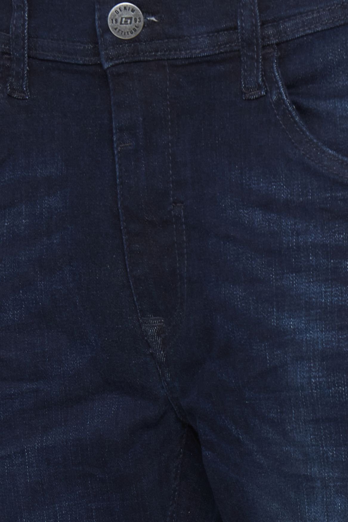 Jeans TWISTER Basic Dunkelblau Slim-fit-Jeans FIT Blend Hose 5196 in Fit Slim Denim Stoned Washed